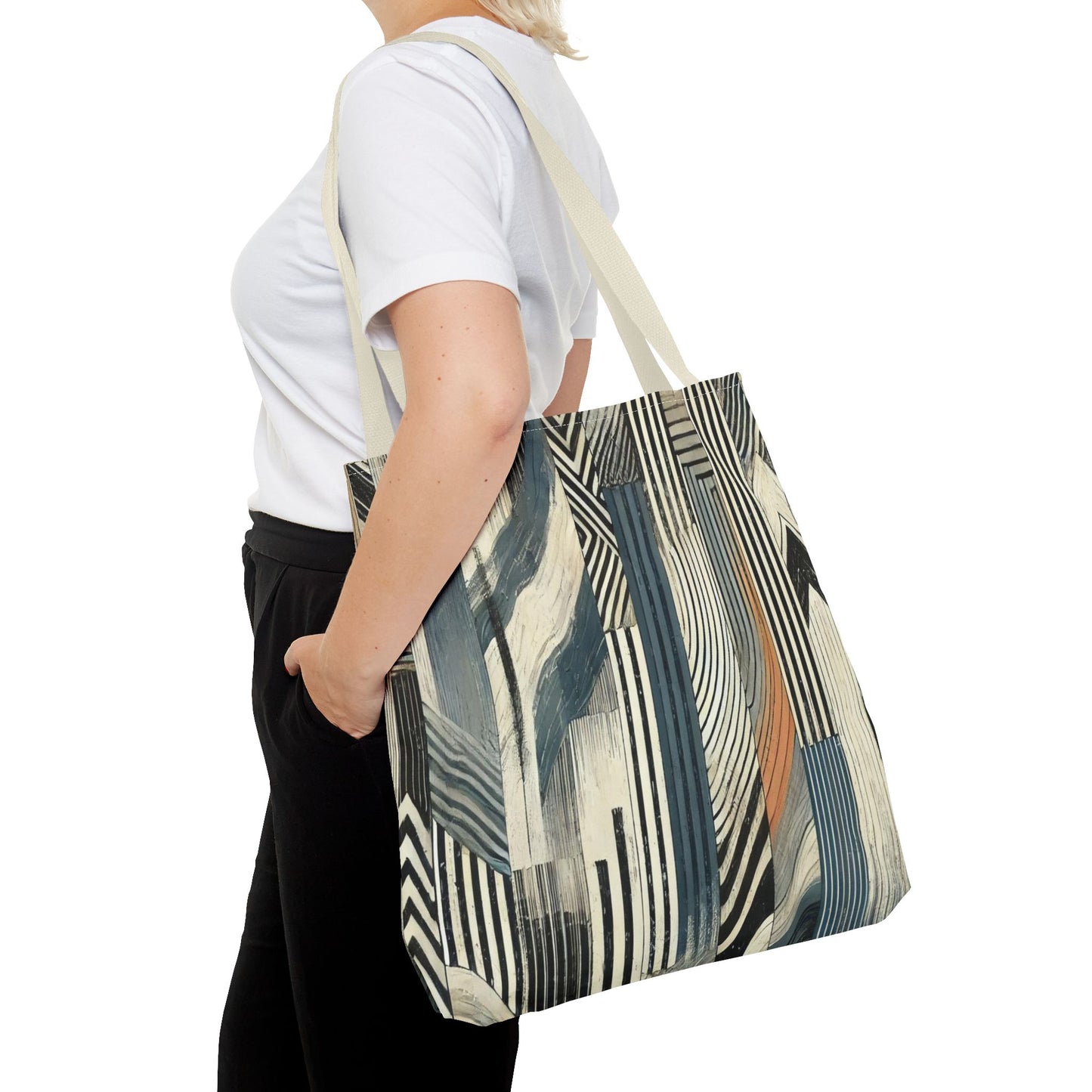Chic Abstract Tote Bag, Stylish Eco-Friendly Carryall, Trendy Shopping Bag, Art-Inspired Handbag, Versatile Beach Tote, Modern Gift Idea