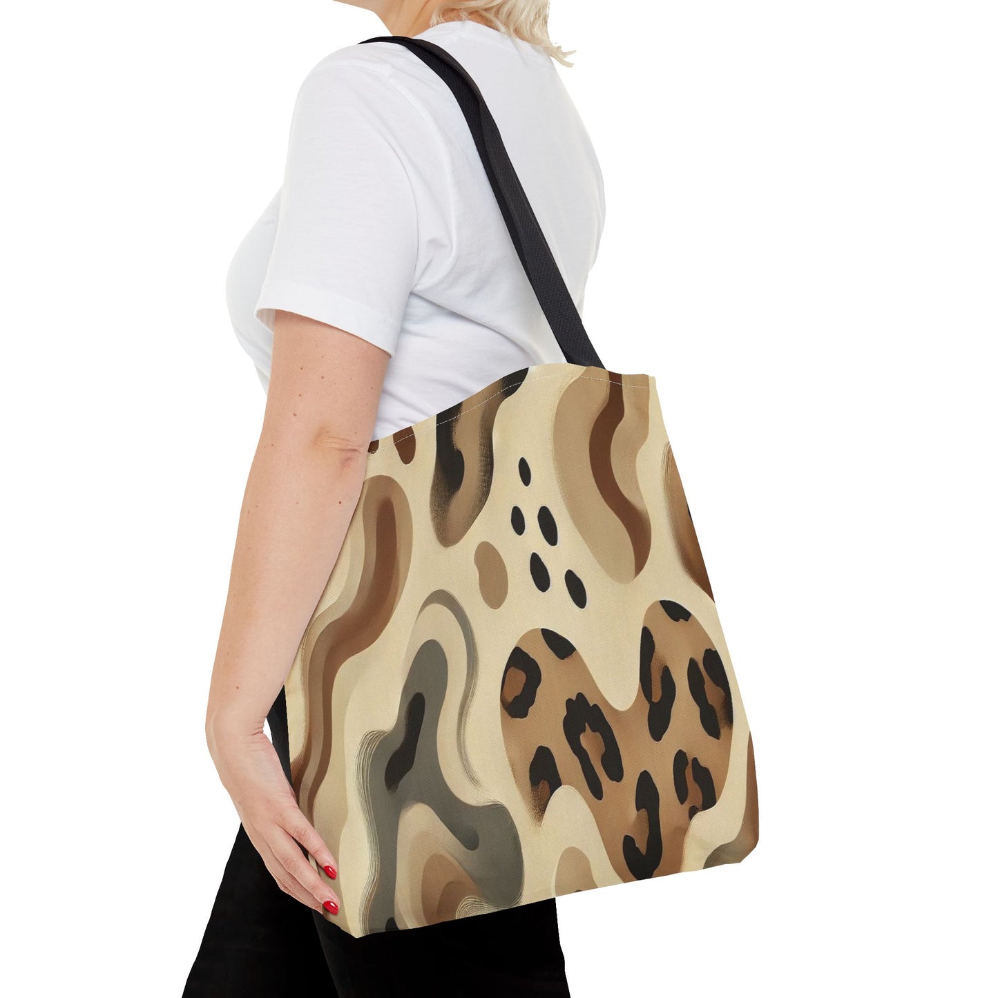 Stylish Abstract Tote Bag, Trendy Carryall, Chic Shopper, Animal Print Handbag, Ideal Gift for Fashion Lovers