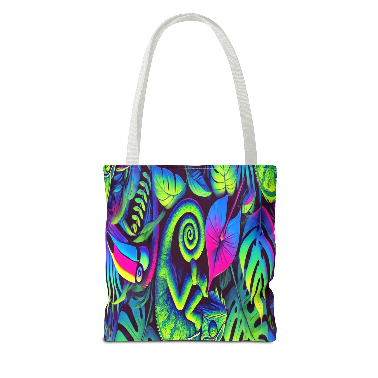Colorful Tropical Tote Bag, Beach Bag, Eco-Friendly Shopping Carryall, Summer Vibes, Gift for Nature Lovers