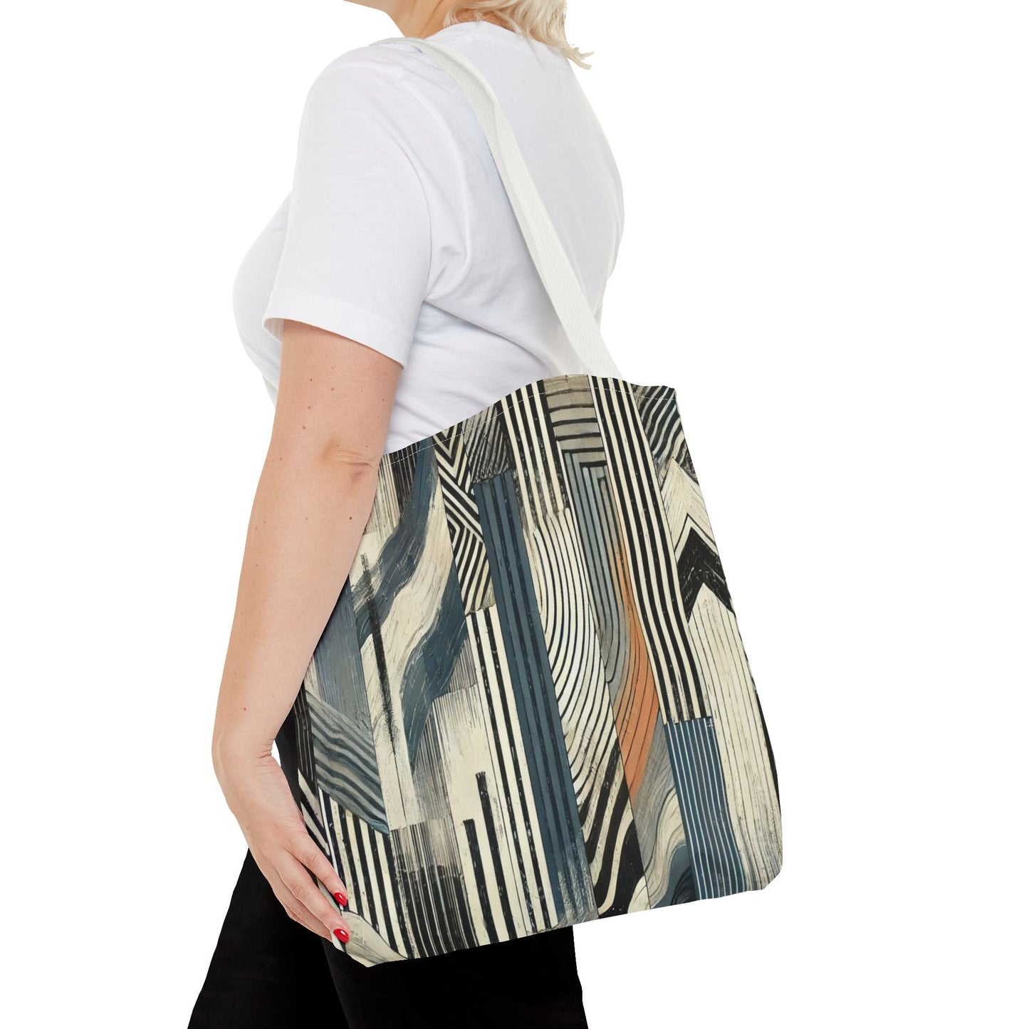 Chic Abstract Tote Bag, Stylish Eco-Friendly Carryall, Trendy Shopping Bag, Art-Inspired Handbag, Versatile Beach Tote, Modern Gift Idea
