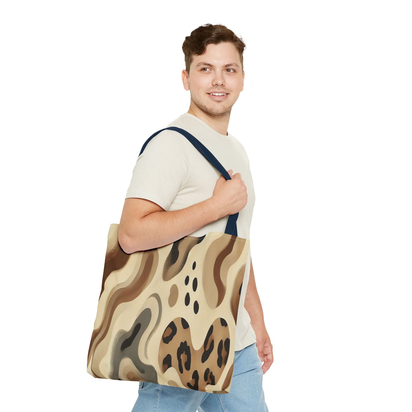 Stylish Abstract Tote Bag, Trendy Carryall, Chic Shopper, Animal Print Handbag, Ideal Gift for Fashion Lovers