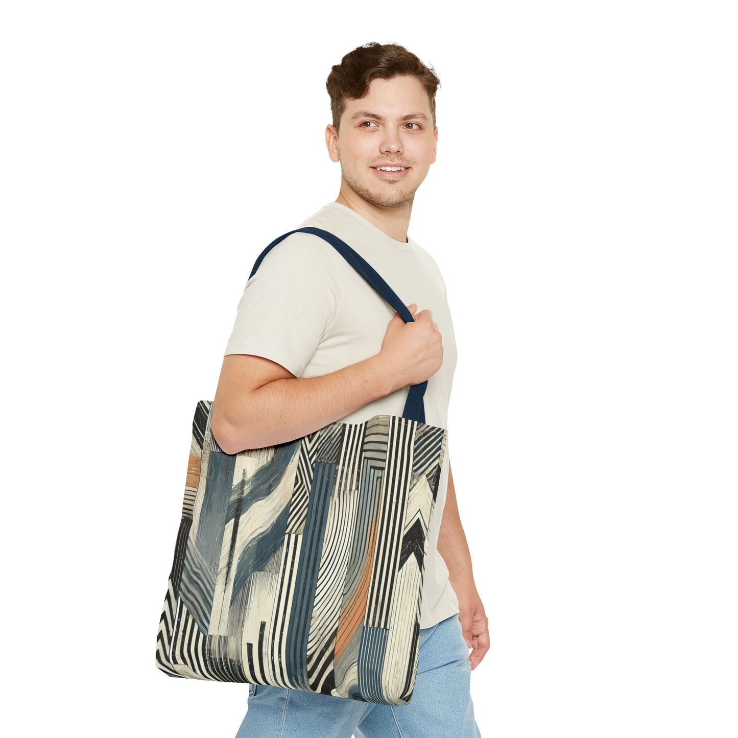 Chic Abstract Tote Bag, Stylish Eco-Friendly Carryall, Trendy Shopping Bag, Art-Inspired Handbag, Versatile Beach Tote, Modern Gift Idea