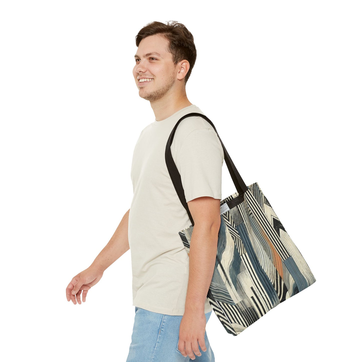 Chic Abstract Tote Bag, Stylish Eco-Friendly Carryall, Trendy Shopping Bag, Art-Inspired Handbag, Versatile Beach Tote, Modern Gift Idea