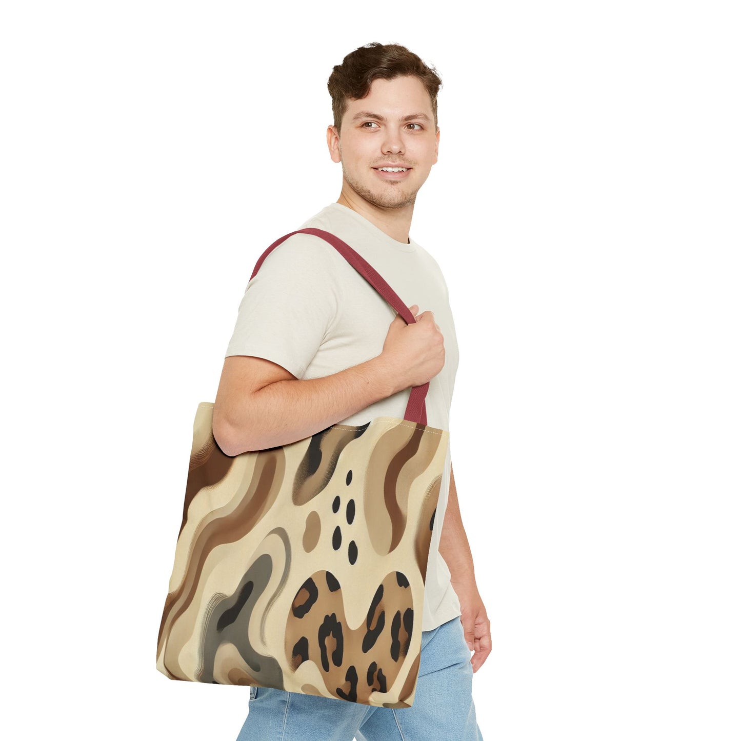 Stylish Abstract Tote Bag, Trendy Carryall, Chic Shopper, Animal Print Handbag, Ideal Gift for Fashion Lovers