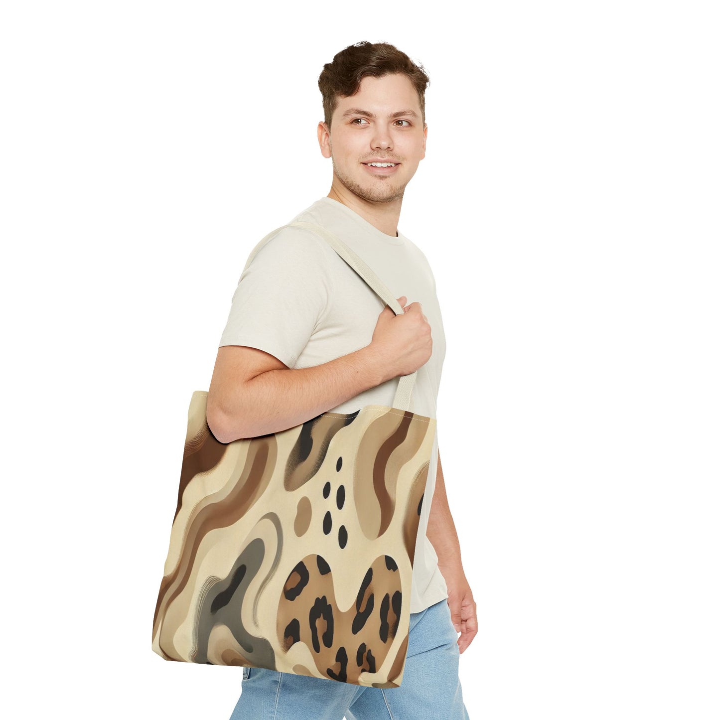 Stylish Abstract Tote Bag, Trendy Carryall, Chic Shopper, Animal Print Handbag, Ideal Gift for Fashion Lovers