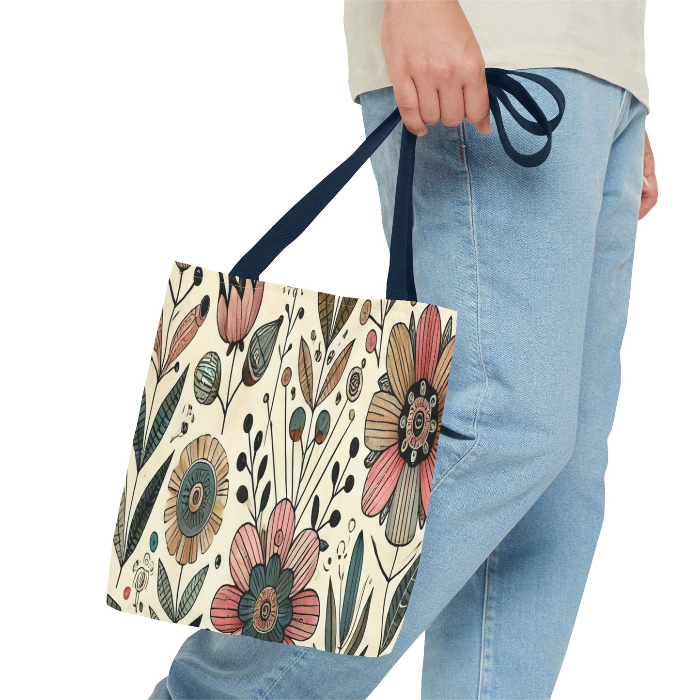 Floral Tote Bag - Stylish AOP Handbag, Eco-Friendly Shopping Bag, Boho Chic Purse, Gift for Her, Trendy Everyday Carryall