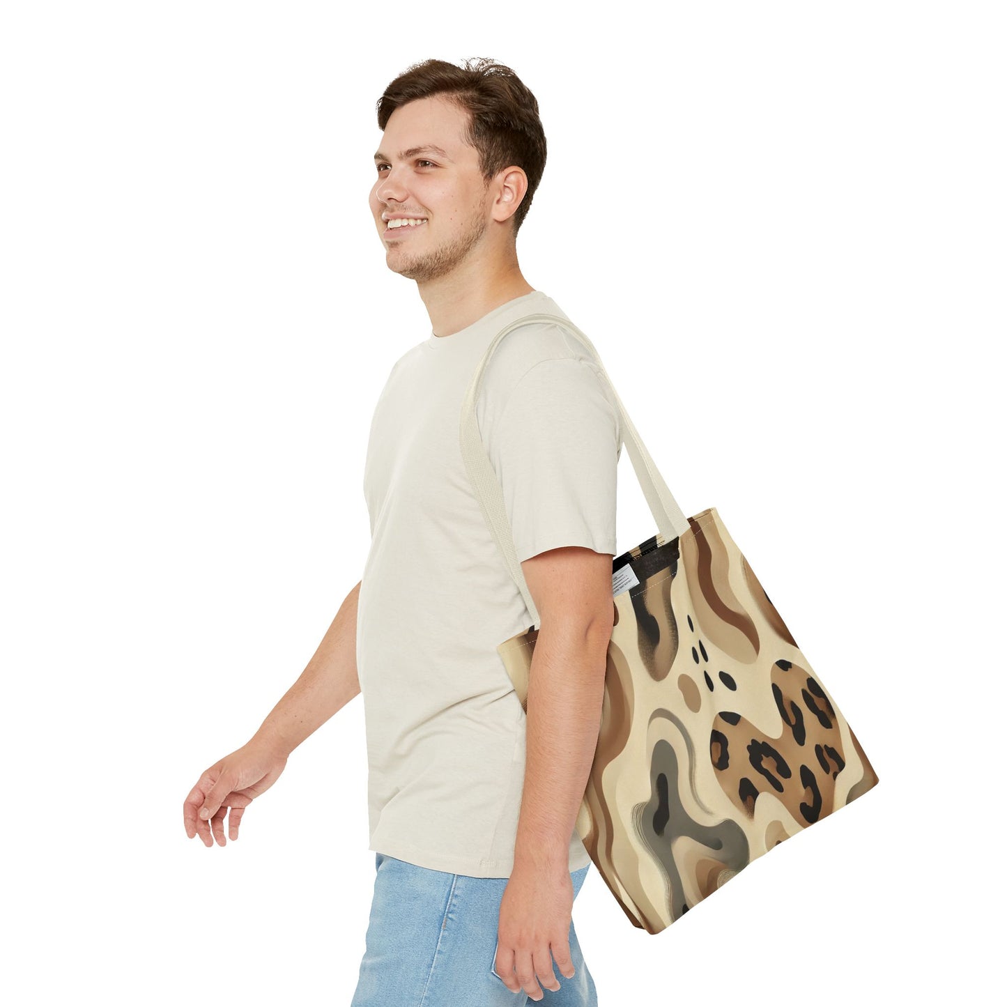 Stylish Abstract Tote Bag, Trendy Carryall, Chic Shopper, Animal Print Handbag, Ideal Gift for Fashion Lovers