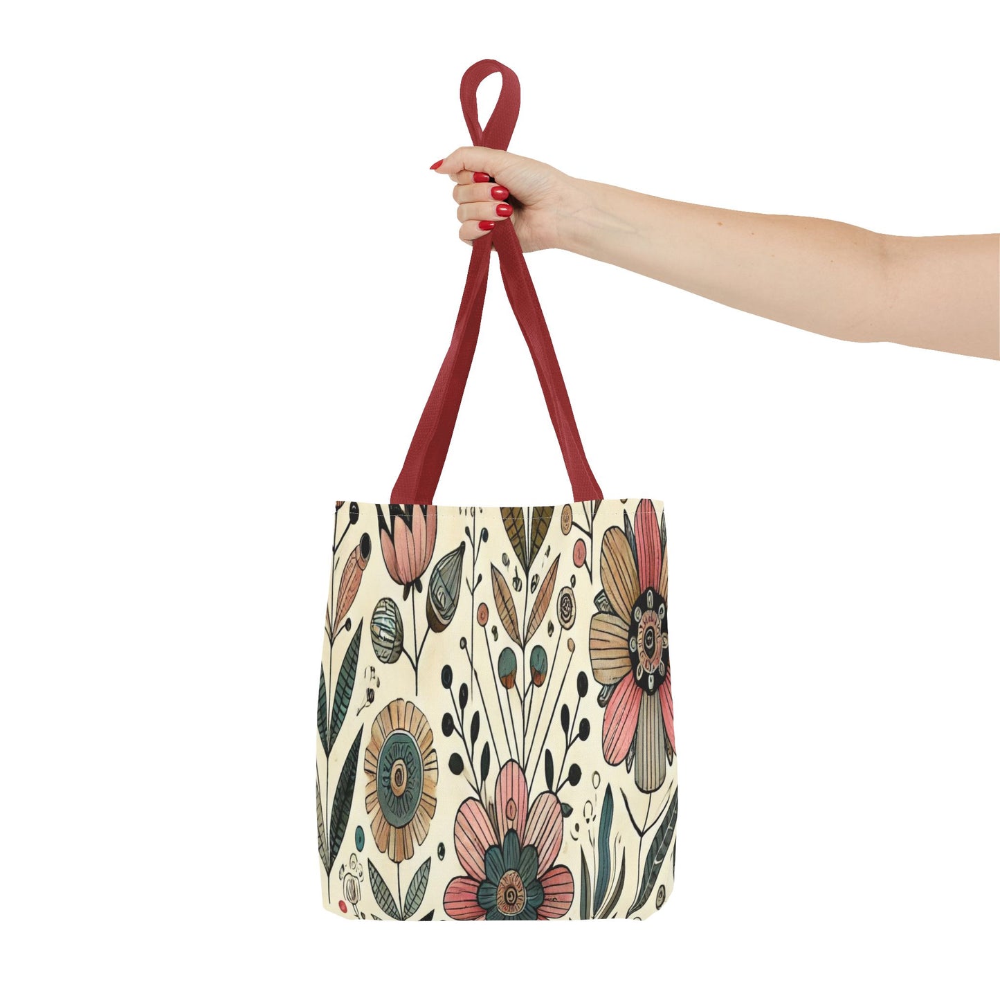 Floral Tote Bag - Stylish AOP Handbag, Eco-Friendly Shopping Bag, Boho Chic Purse, Gift for Her, Trendy Everyday Carryall