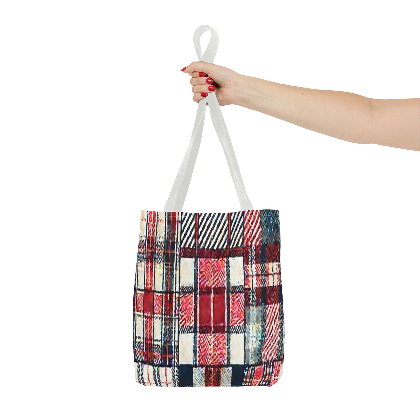 Cozy Plaid Tote Bag, Stylish Shopping Bag, Eco-Friendly Gift, Fall Accessory, Perfect for Everyday Use