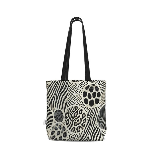 Wild Harmony – Zebra & Leopard Fusion Everyday tote bag
