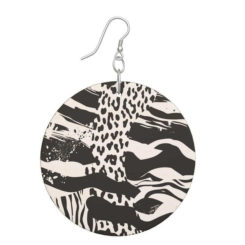 Wooden Earrings Organic Shapes