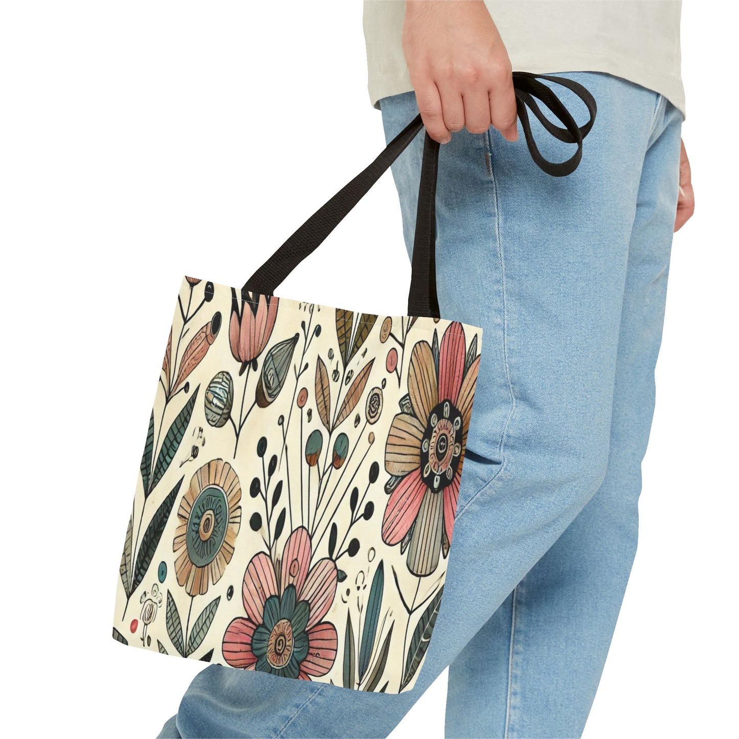 Floral Tote Bag - Stylish AOP Handbag, Eco-Friendly Shopping Bag, Boho Chic Purse, Gift for Her, Trendy Everyday Carryall