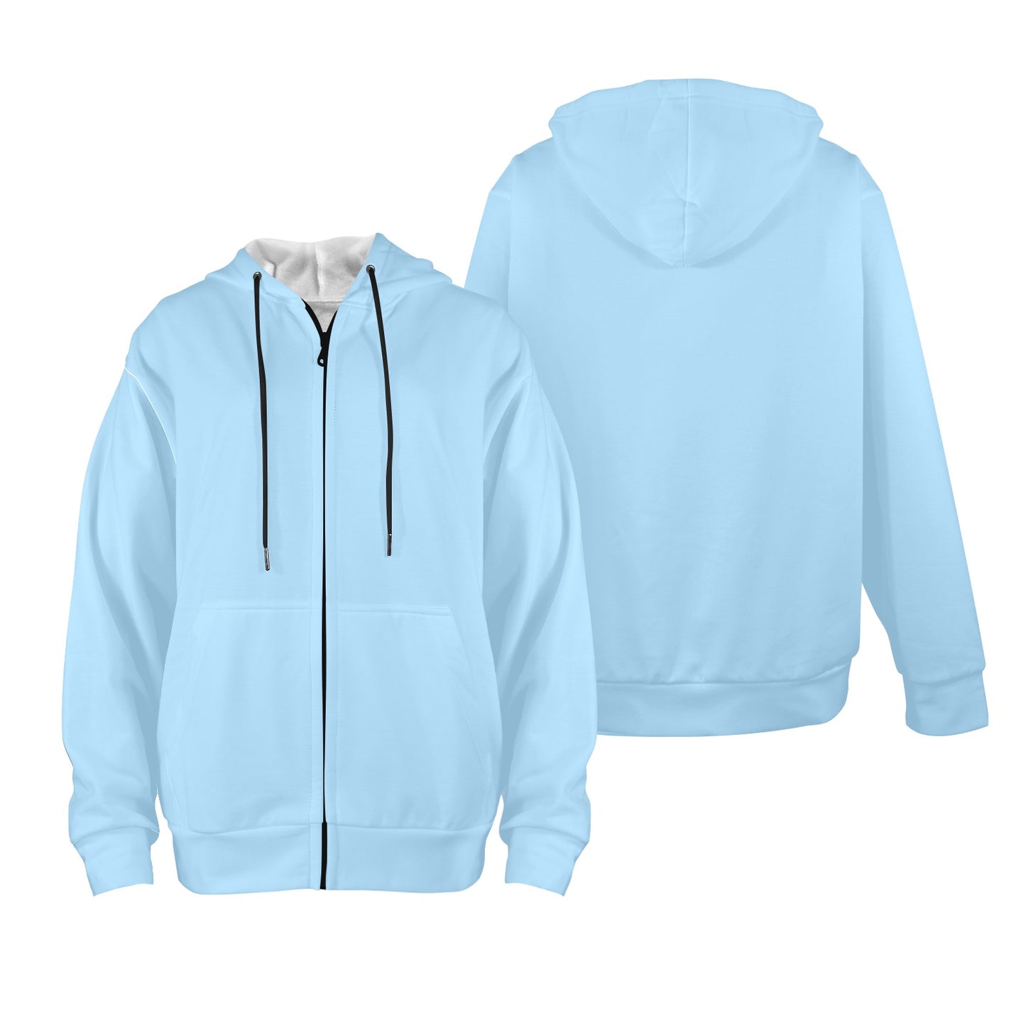 Sky Blue Pastel Women's Fleece Full-Zip Hoodie