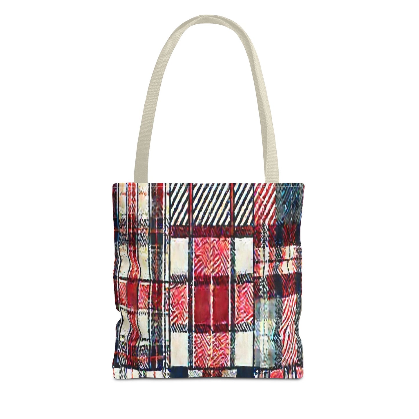 Cozy Plaid Tote Bag, Stylish Shopping Bag, Eco-Friendly Gift, Fall Accessory, Perfect for Everyday Use