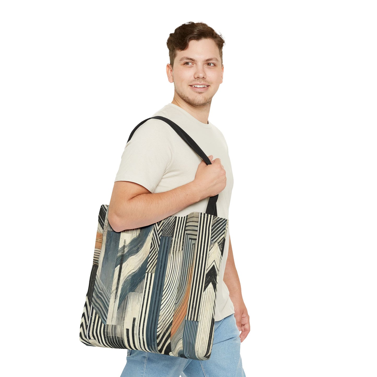 Chic Abstract Tote Bag, Stylish Eco-Friendly Carryall, Trendy Shopping Bag, Art-Inspired Handbag, Versatile Beach Tote, Modern Gift Idea