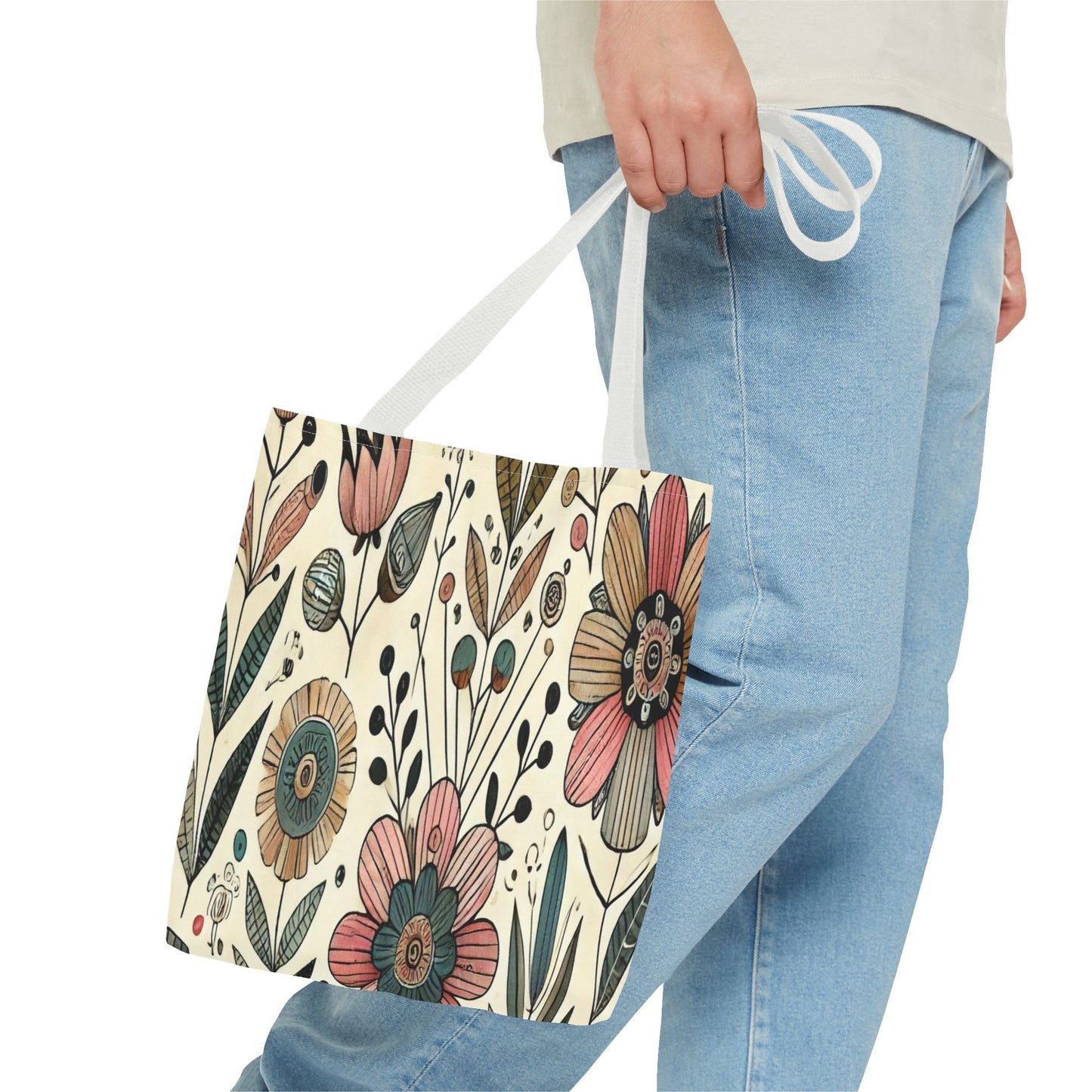 Floral Tote Bag - Stylish AOP Handbag, Eco-Friendly Shopping Bag, Boho Chic Purse, Gift for Her, Trendy Everyday Carryall