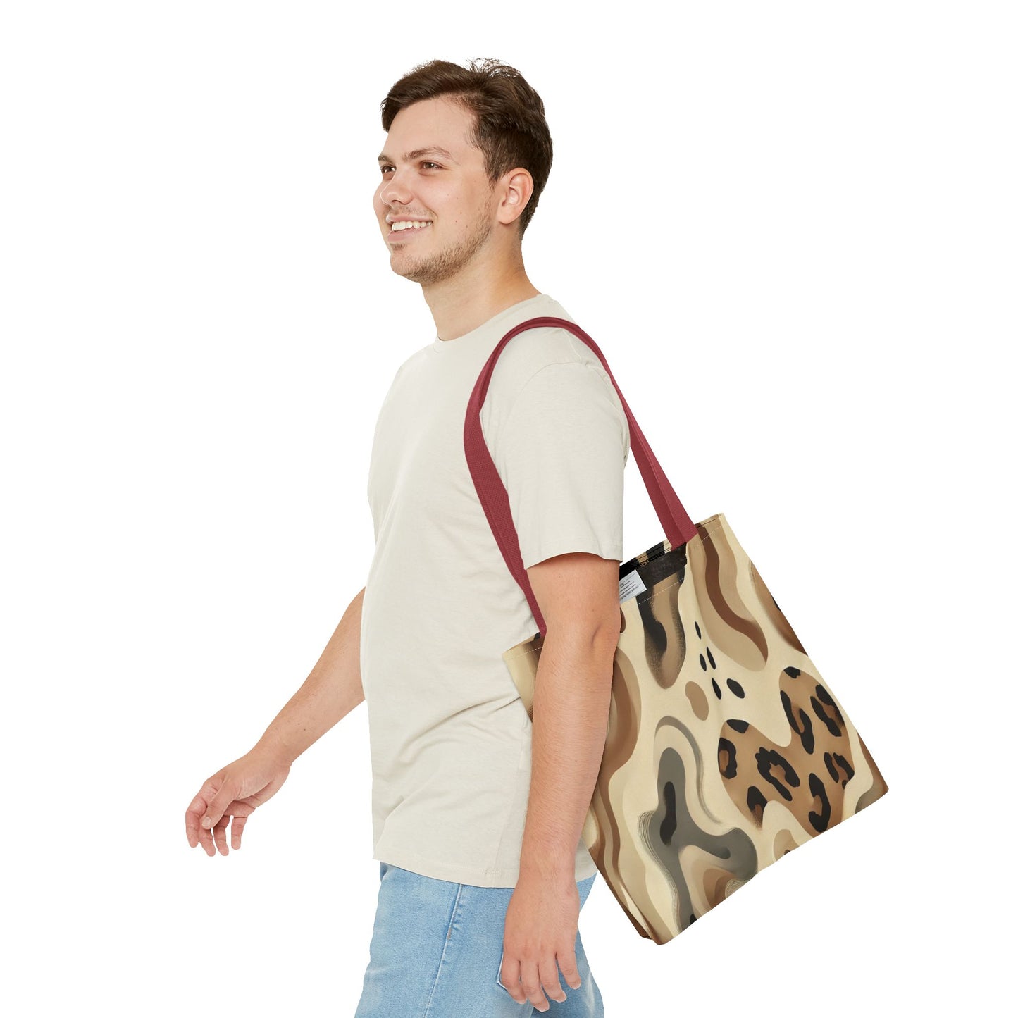 Stylish Abstract Tote Bag, Trendy Carryall, Chic Shopper, Animal Print Handbag, Ideal Gift for Fashion Lovers