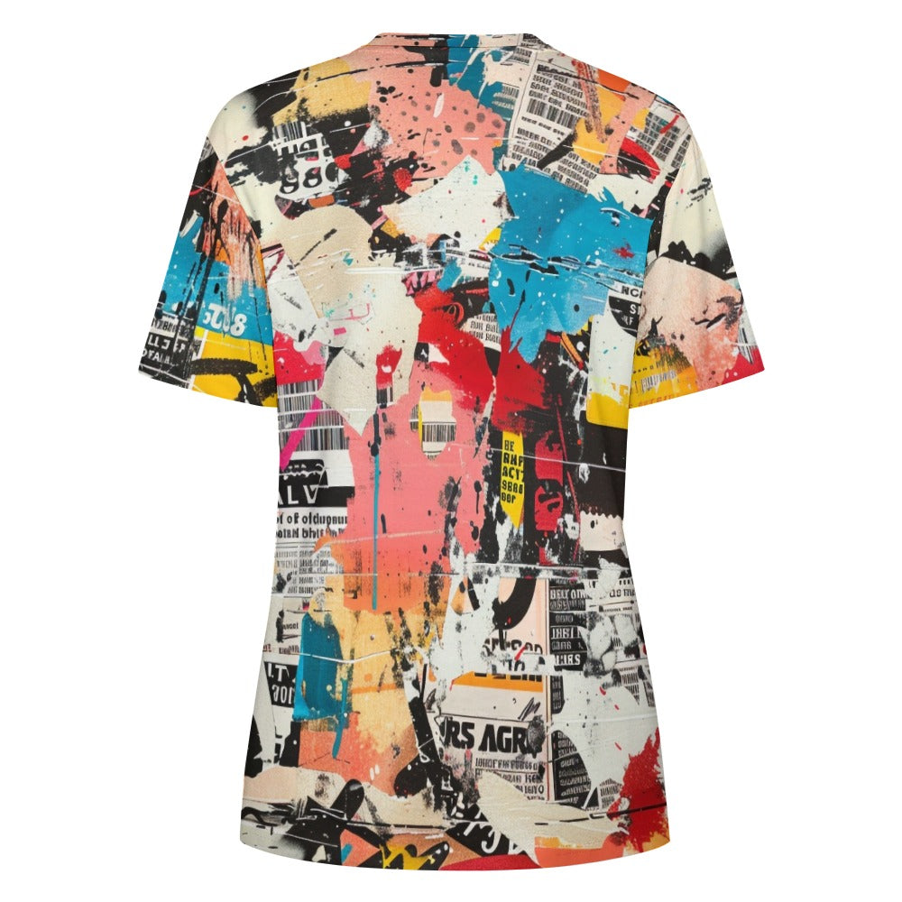 Urban Riot Collage Women's 100% Cotton T-Shirt