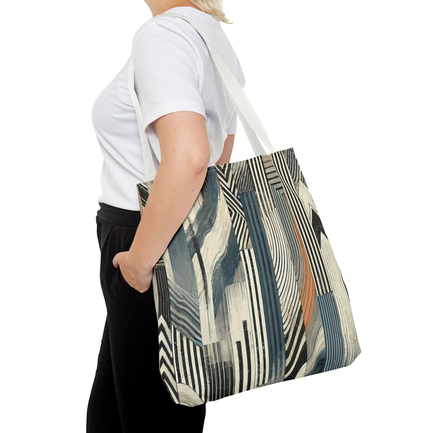 Chic Abstract Tote Bag, Stylish Eco-Friendly Carryall, Trendy Shopping Bag, Art-Inspired Handbag, Versatile Beach Tote, Modern Gift Idea