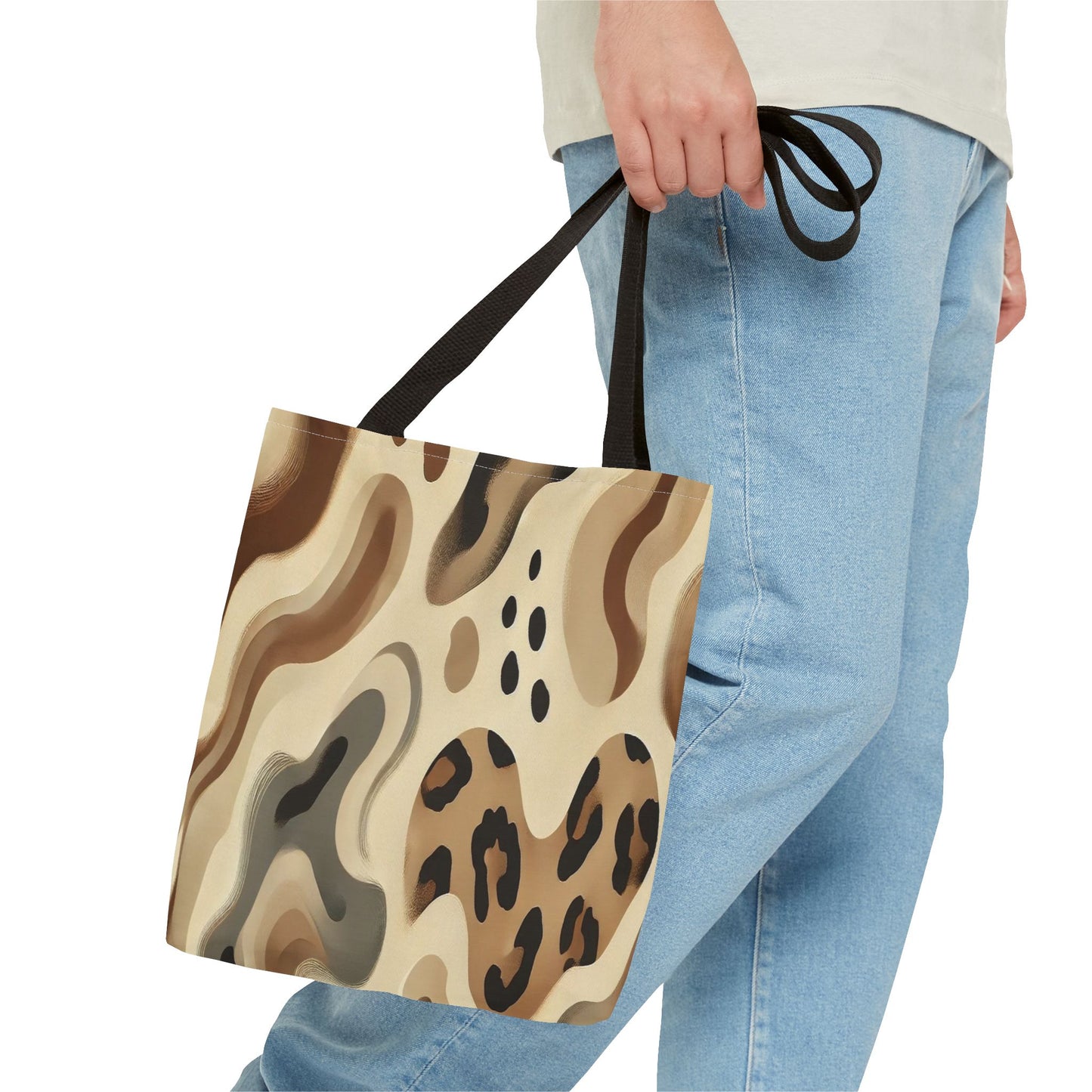 Stylish Abstract Tote Bag, Trendy Carryall, Chic Shopper, Animal Print Handbag, Ideal Gift for Fashion Lovers