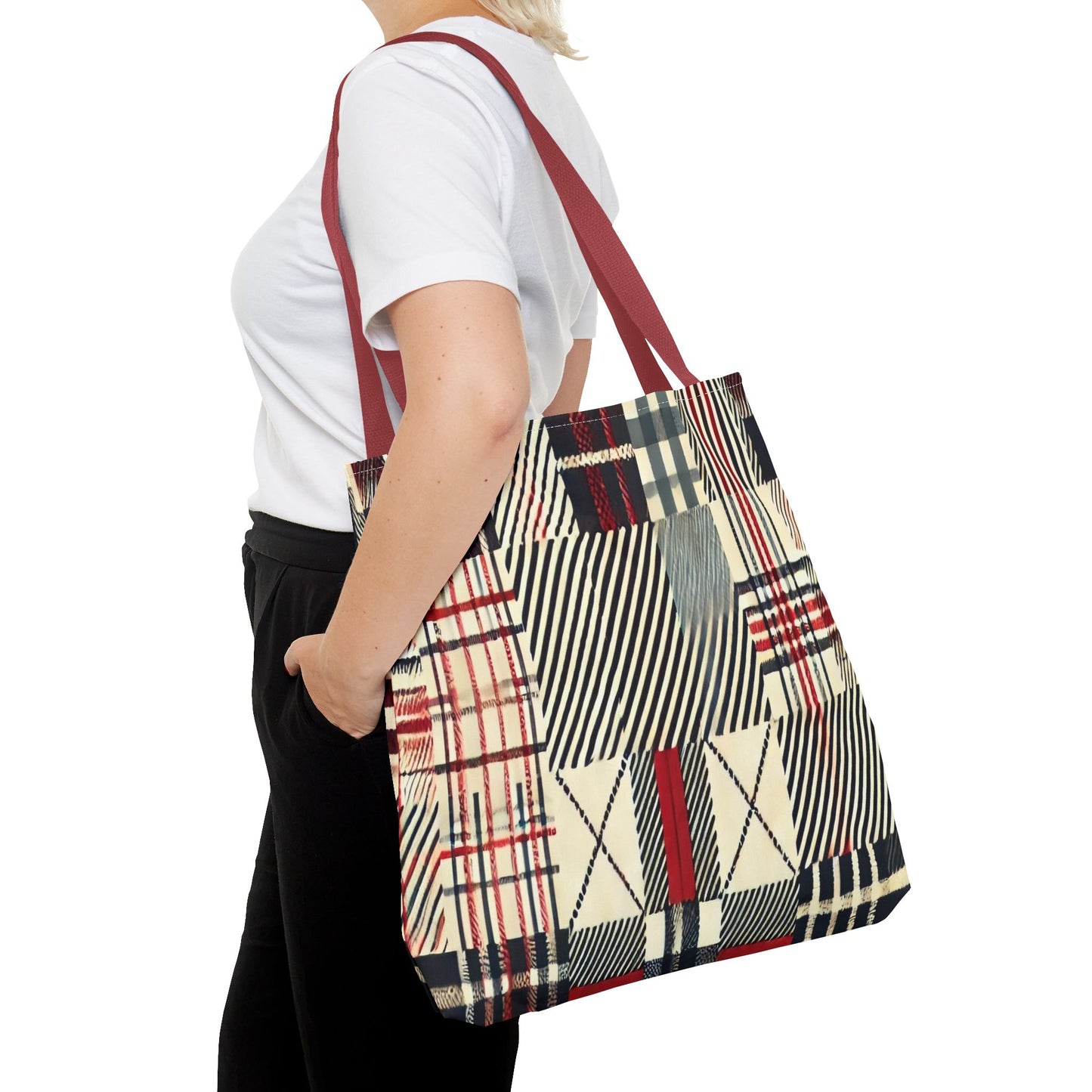 Chic Plaid Tote Bag | Casual Carryall, Fashion Accessory, Stylish Shopper, Gift for Her, Everyday Tote