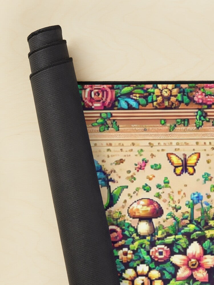 Pixel Bloom Garden Mouse Pad