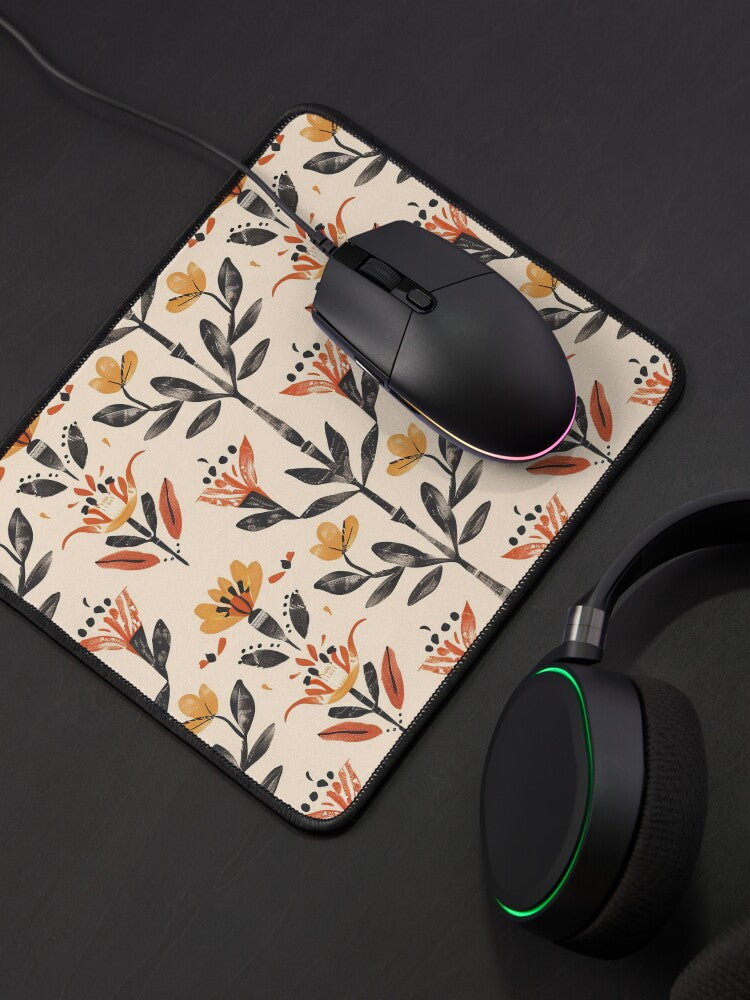 Folk Ember Bloom Mouse Pad