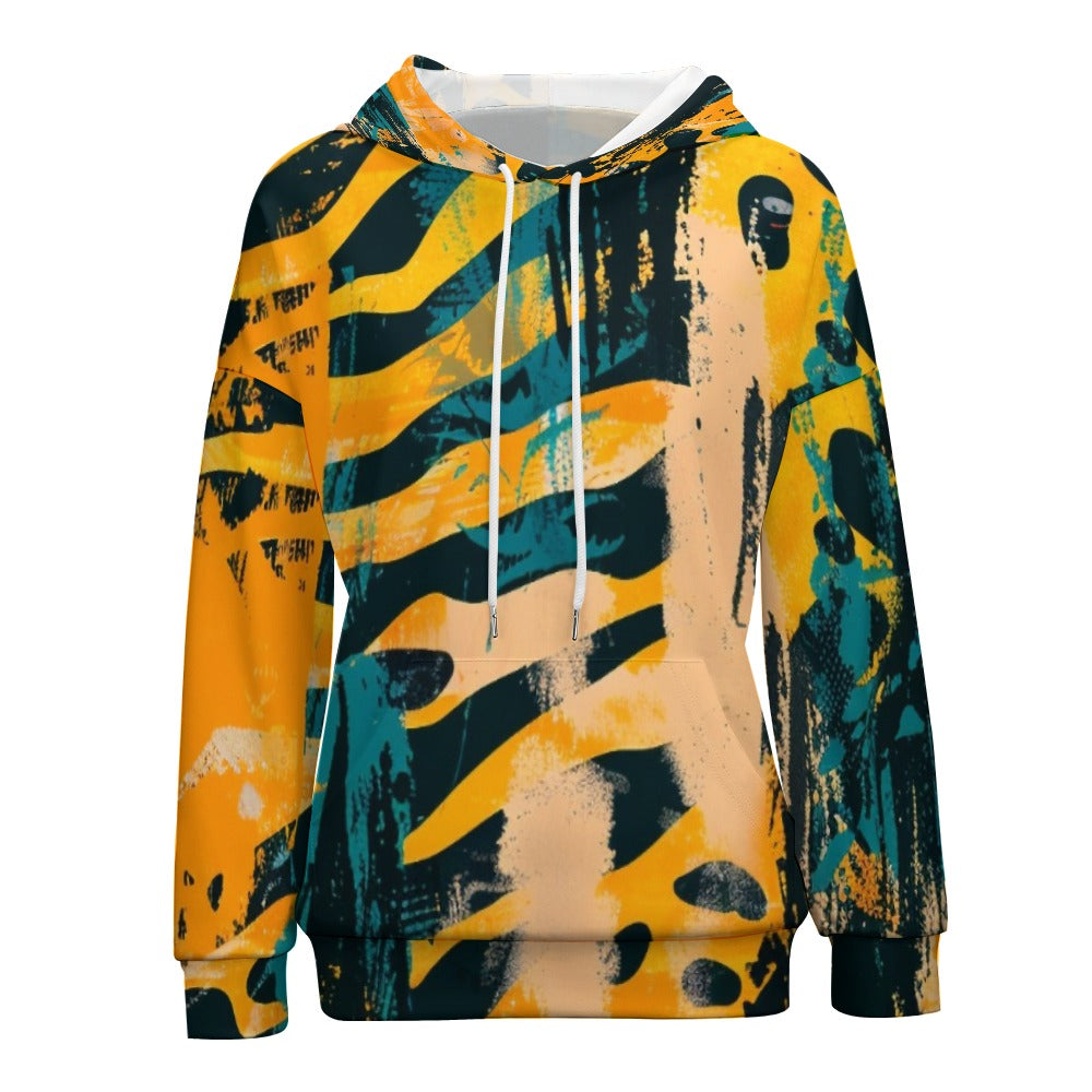 Savanna Graffiti Dropped Sleeve Hoodie
