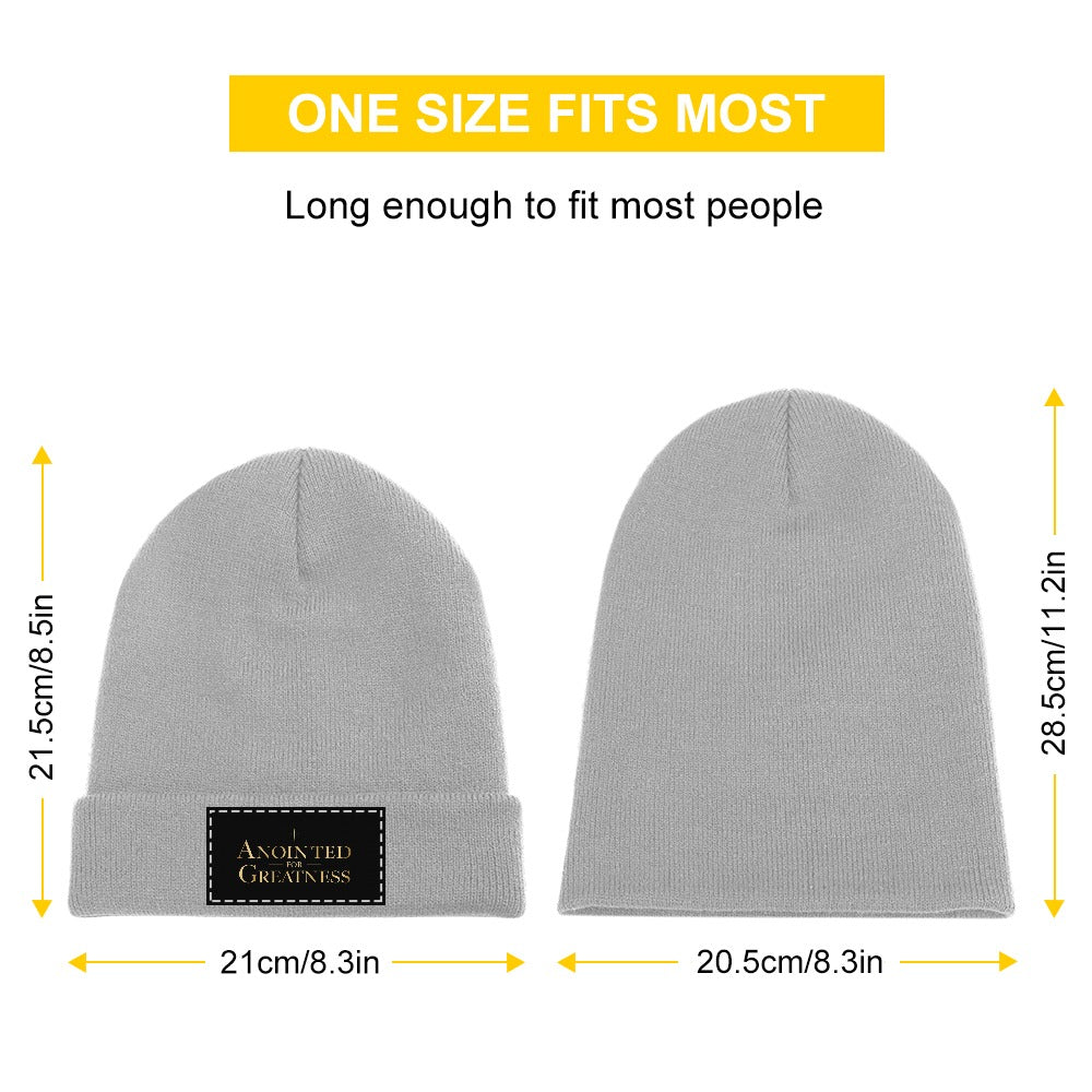 Anointed for Greatness Light Grey Knitted Cap