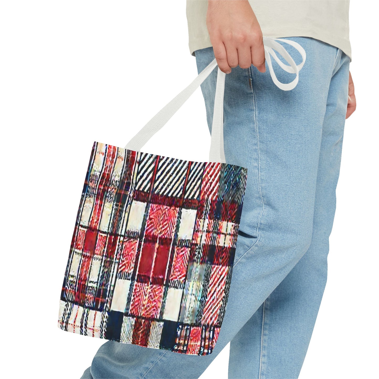Cozy Plaid Tote Bag, Stylish Shopping Bag, Eco-Friendly Gift, Fall Accessory, Perfect for Everyday Use
