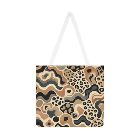 Stylish Abstract Shoulder Tote Bag, Chic Reusable Shopping Bag, Fashionable Beach Tote, Unique Gift for Her, Trendy Canvas Bag