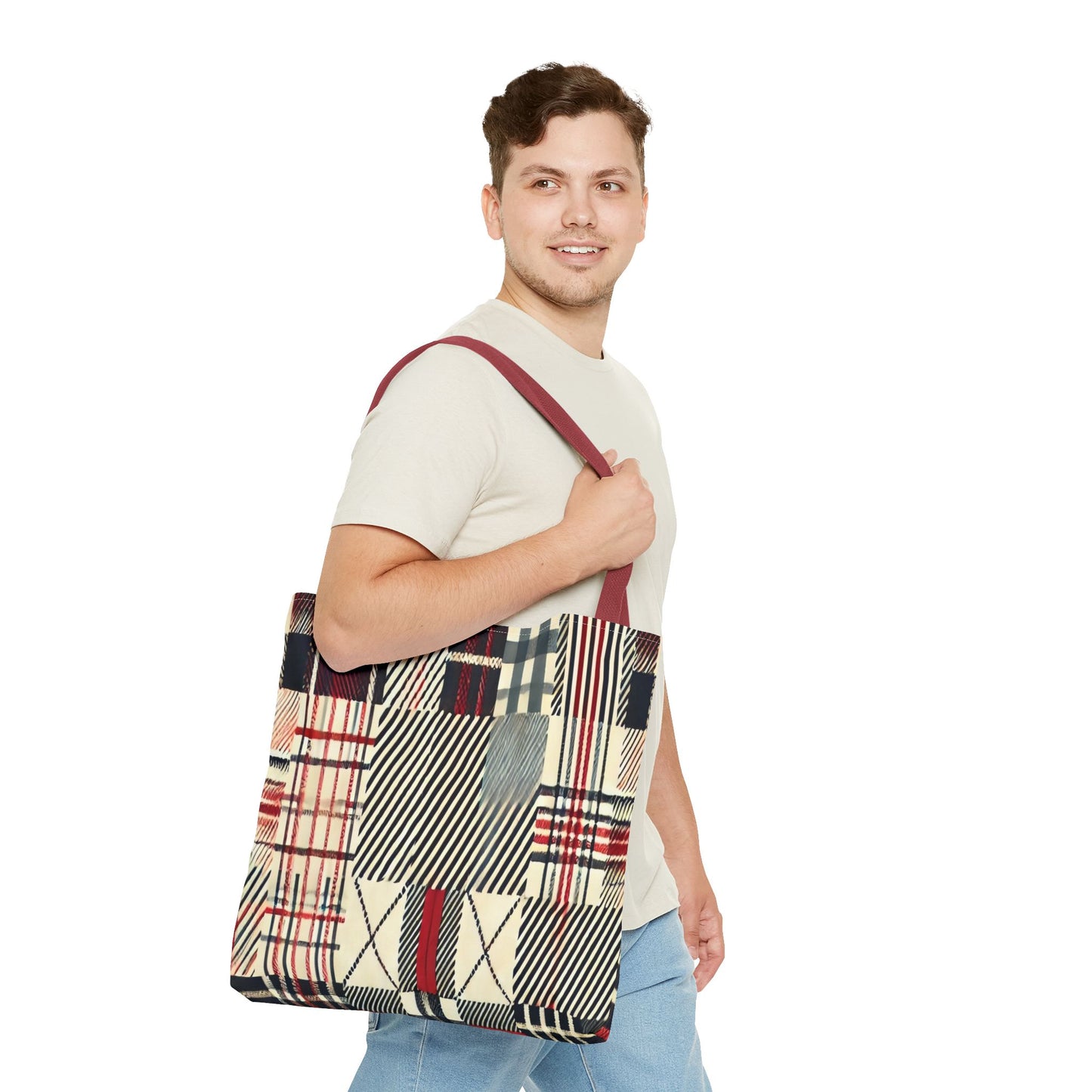 Chic Plaid Tote Bag | Casual Carryall, Fashion Accessory, Stylish Shopper, Gift for Her, Everyday Tote