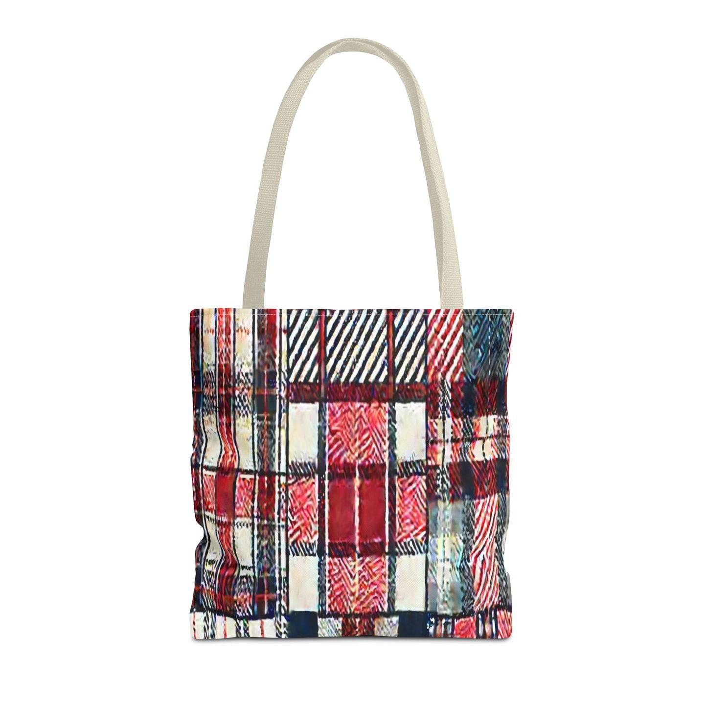 Cozy Plaid Tote Bag, Stylish Shopping Bag, Eco-Friendly Gift, Fall Accessory, Perfect for Everyday Use
