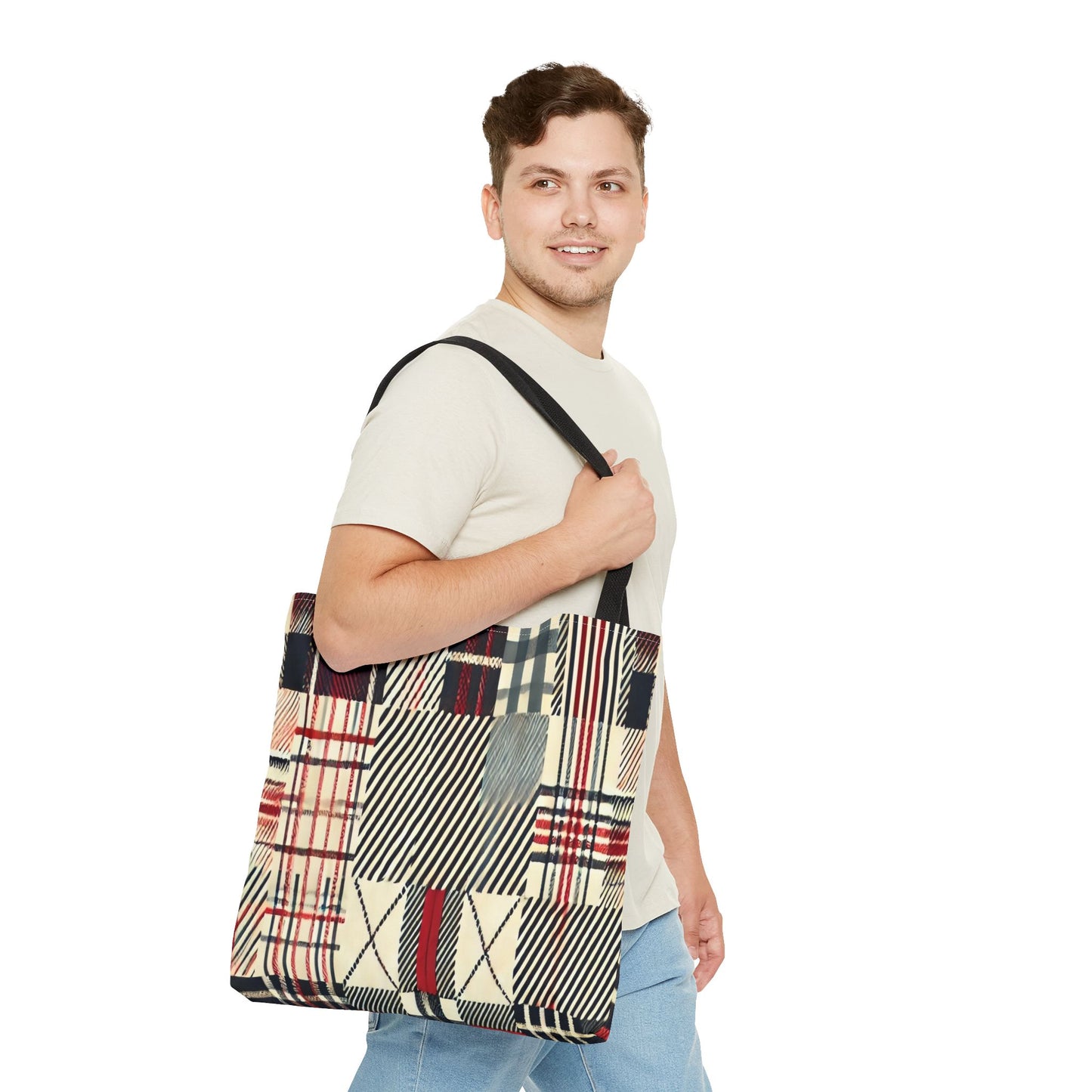 Chic Plaid Tote Bag | Casual Carryall, Fashion Accessory, Stylish Shopper, Gift for Her, Everyday Tote