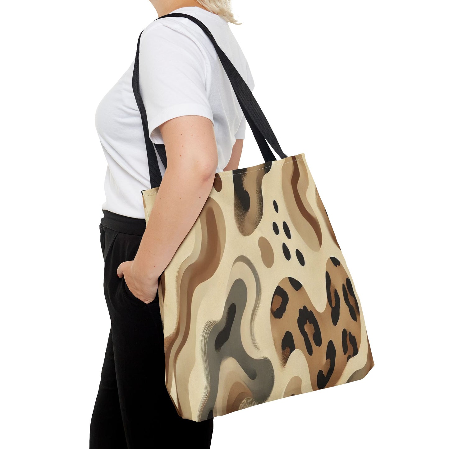 Stylish Abstract Tote Bag, Trendy Carryall, Chic Shopper, Animal Print Handbag, Ideal Gift for Fashion Lovers