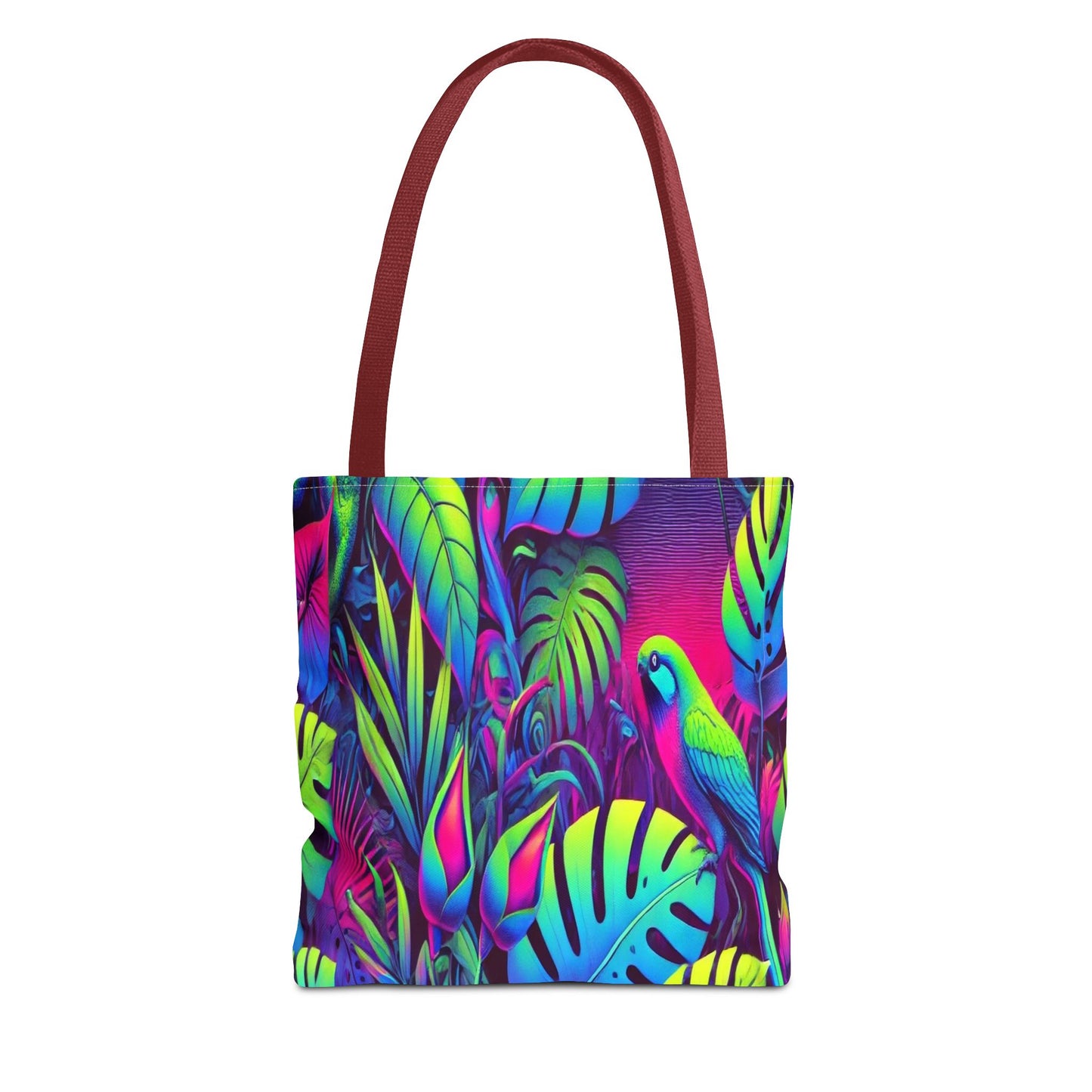 Colorful Tropical Tote Bag, Beach Bag, Eco-Friendly Shopping Carryall, Summer Vibes, Gift for Nature Lovers