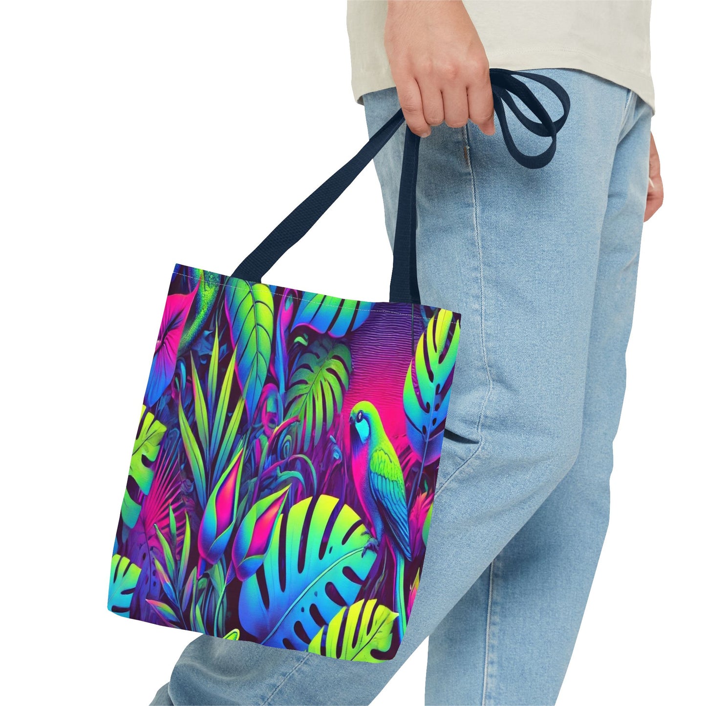 Colorful Tropical Tote Bag, Beach Bag, Eco-Friendly Shopping Carryall, Summer Vibes, Gift for Nature Lovers