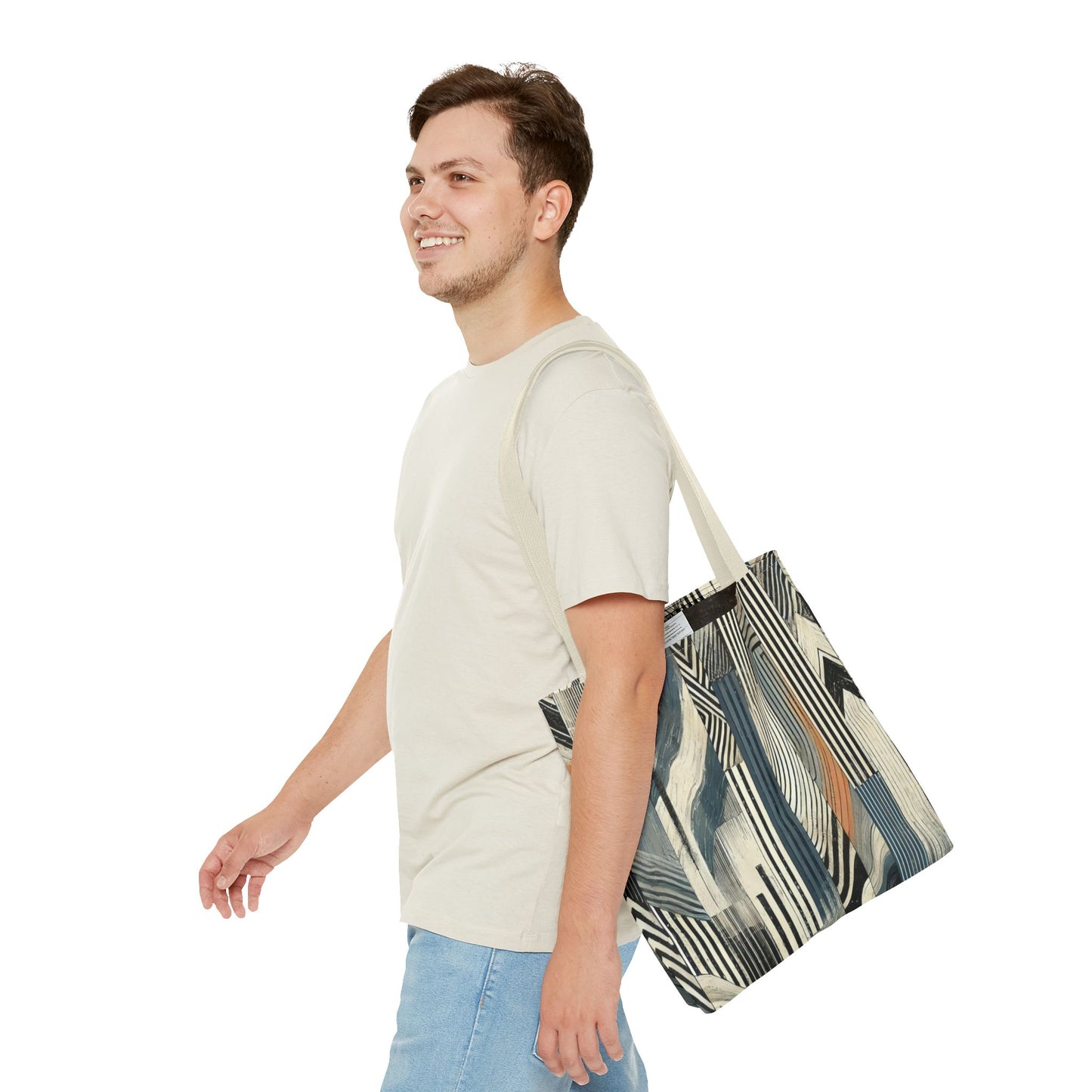 Chic Abstract Tote Bag, Stylish Eco-Friendly Carryall, Trendy Shopping Bag, Art-Inspired Handbag, Versatile Beach Tote, Modern Gift Idea