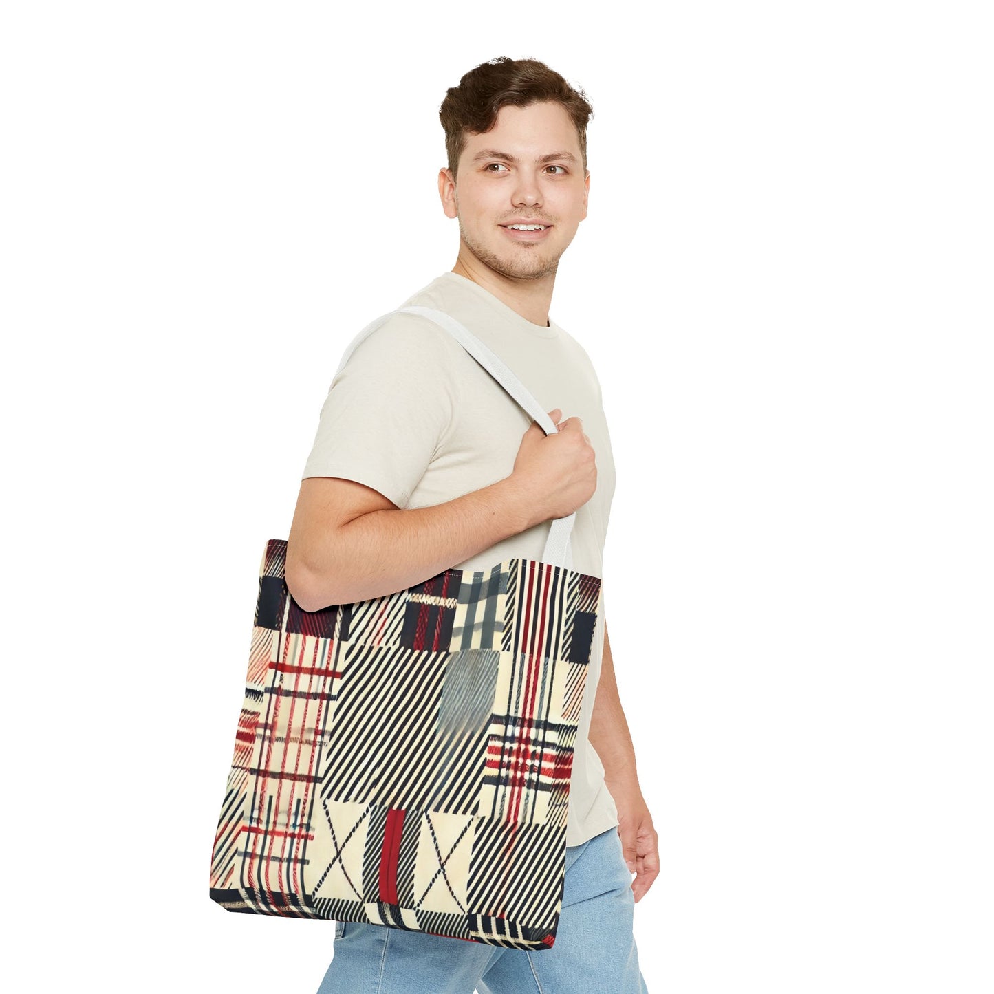 Chic Plaid Tote Bag | Casual Carryall, Fashion Accessory, Stylish Shopper, Gift for Her, Everyday Tote