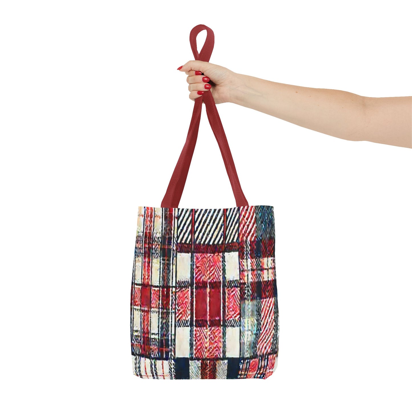Cozy Plaid Tote Bag, Stylish Shopping Bag, Eco-Friendly Gift, Fall Accessory, Perfect for Everyday Use