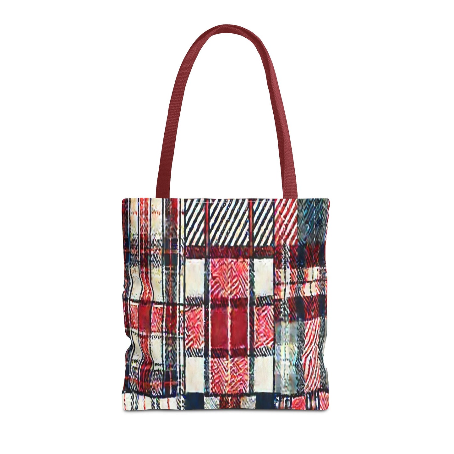 Cozy Plaid Tote Bag, Stylish Shopping Bag, Eco-Friendly Gift, Fall Accessory, Perfect for Everyday Use