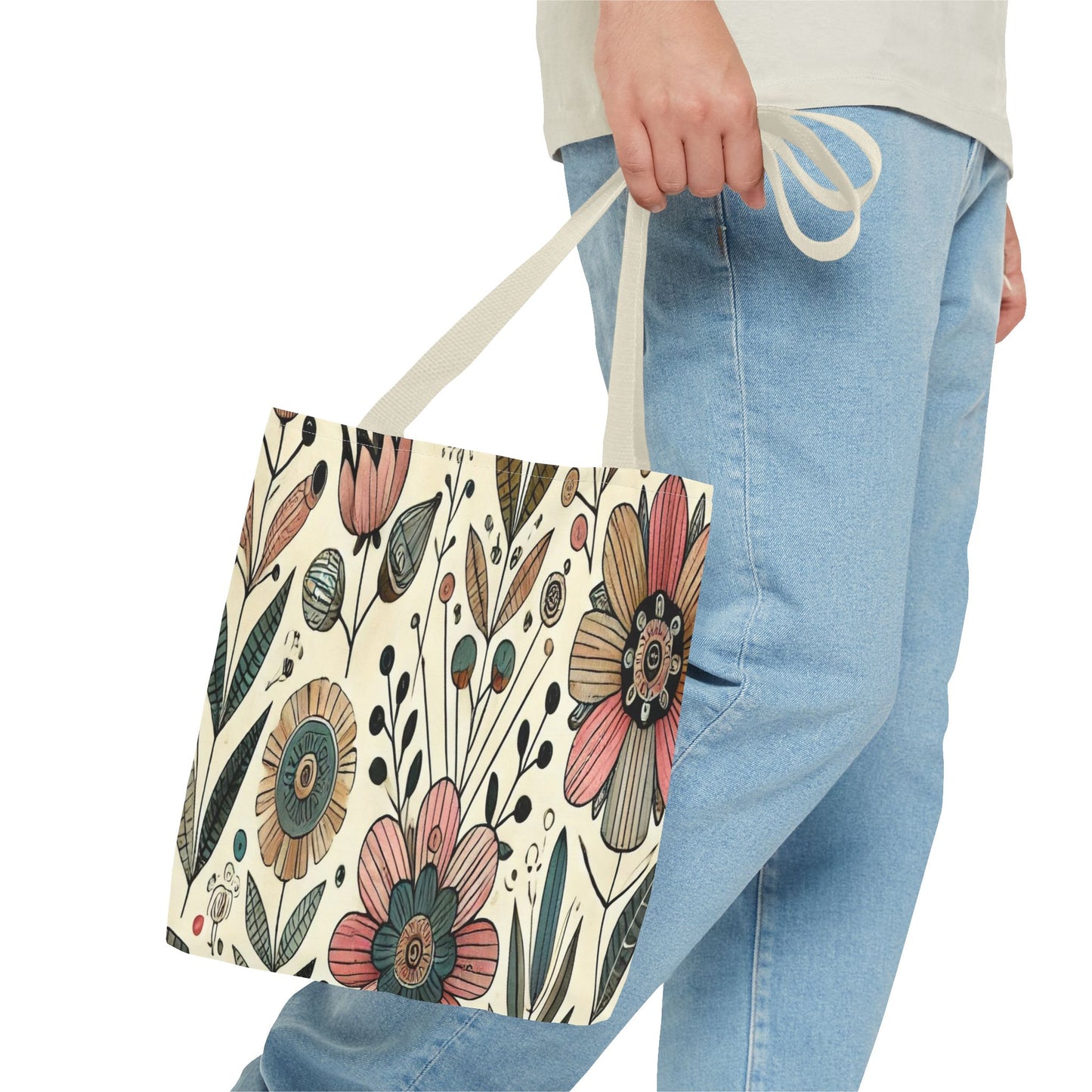 Floral Tote Bag - Stylish AOP Handbag, Eco-Friendly Shopping Bag, Boho Chic Purse, Gift for Her, Trendy Everyday Carryall