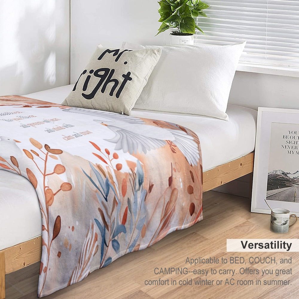 Peace Ultra-Soft Flannel Blanket Multiple Sizes