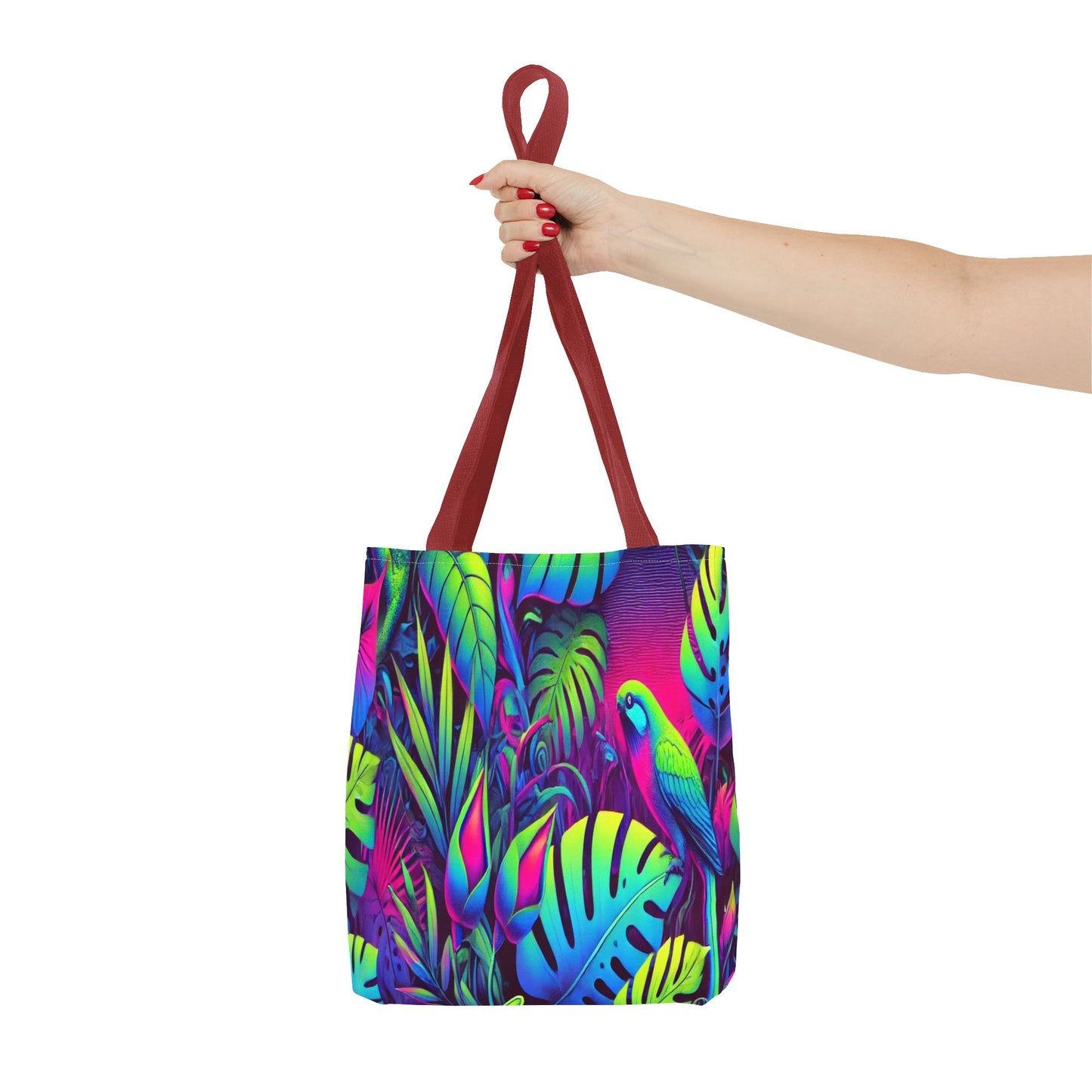 Colorful Tropical Tote Bag, Beach Bag, Eco-Friendly Shopping Carryall, Summer Vibes, Gift for Nature Lovers
