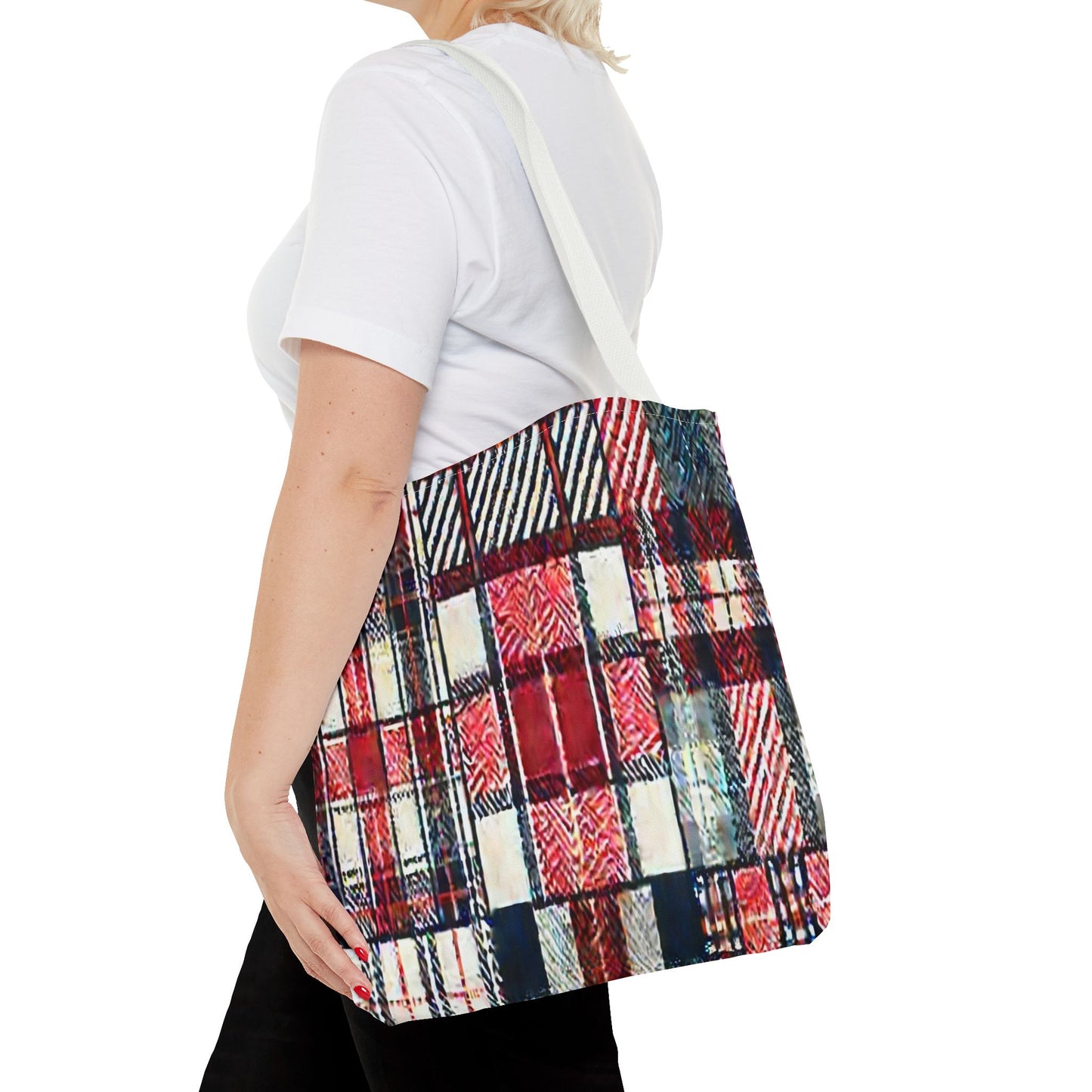 Cozy Plaid Tote Bag, Stylish Shopping Bag, Eco-Friendly Gift, Fall Accessory, Perfect for Everyday Use