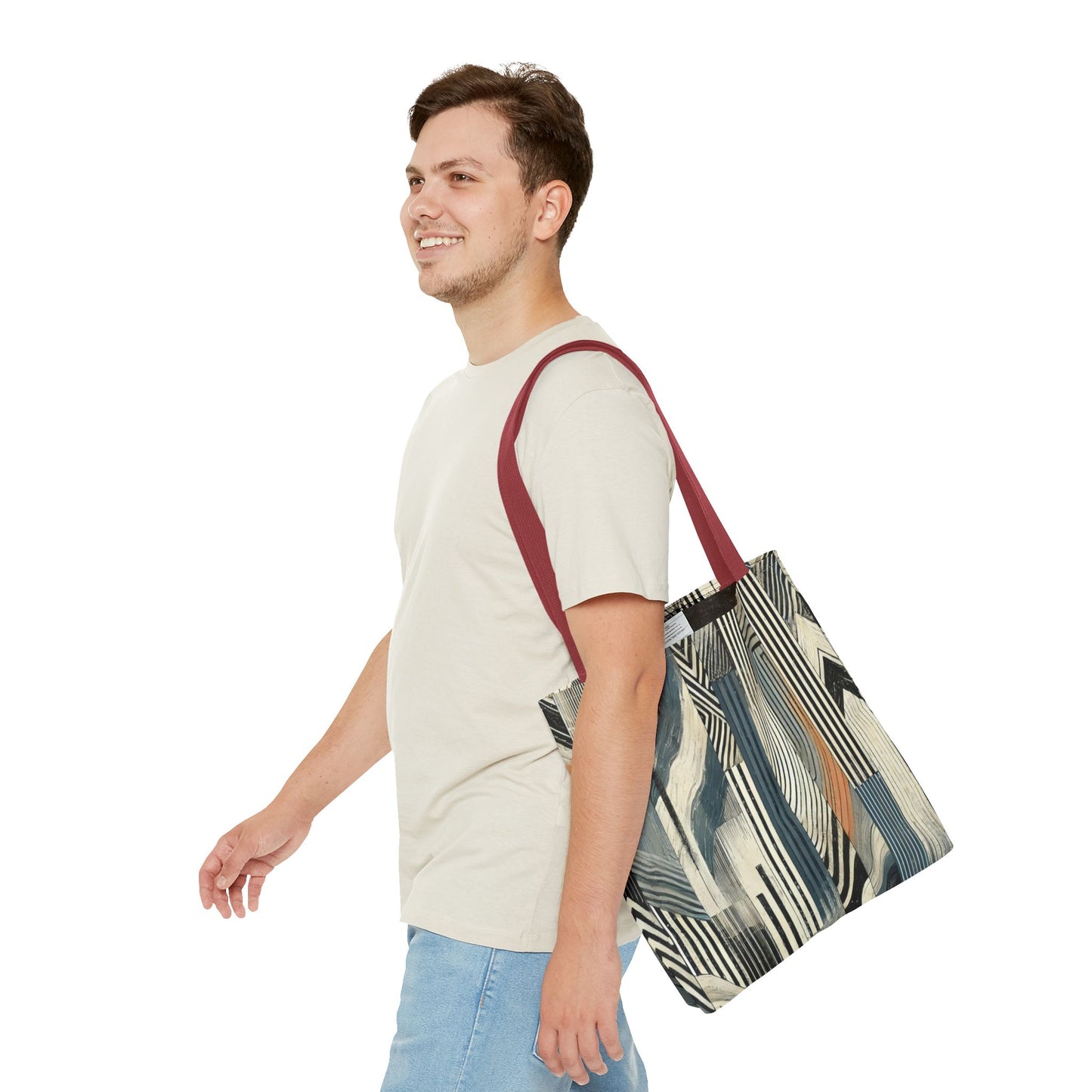 Chic Abstract Tote Bag, Stylish Eco-Friendly Carryall, Trendy Shopping Bag, Art-Inspired Handbag, Versatile Beach Tote, Modern Gift Idea