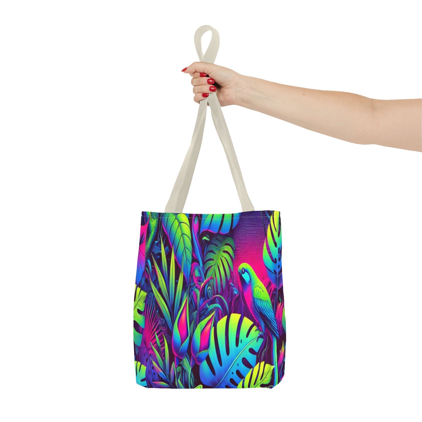 Colorful Tropical Tote Bag, Beach Bag, Eco-Friendly Shopping Carryall, Summer Vibes, Gift for Nature Lovers