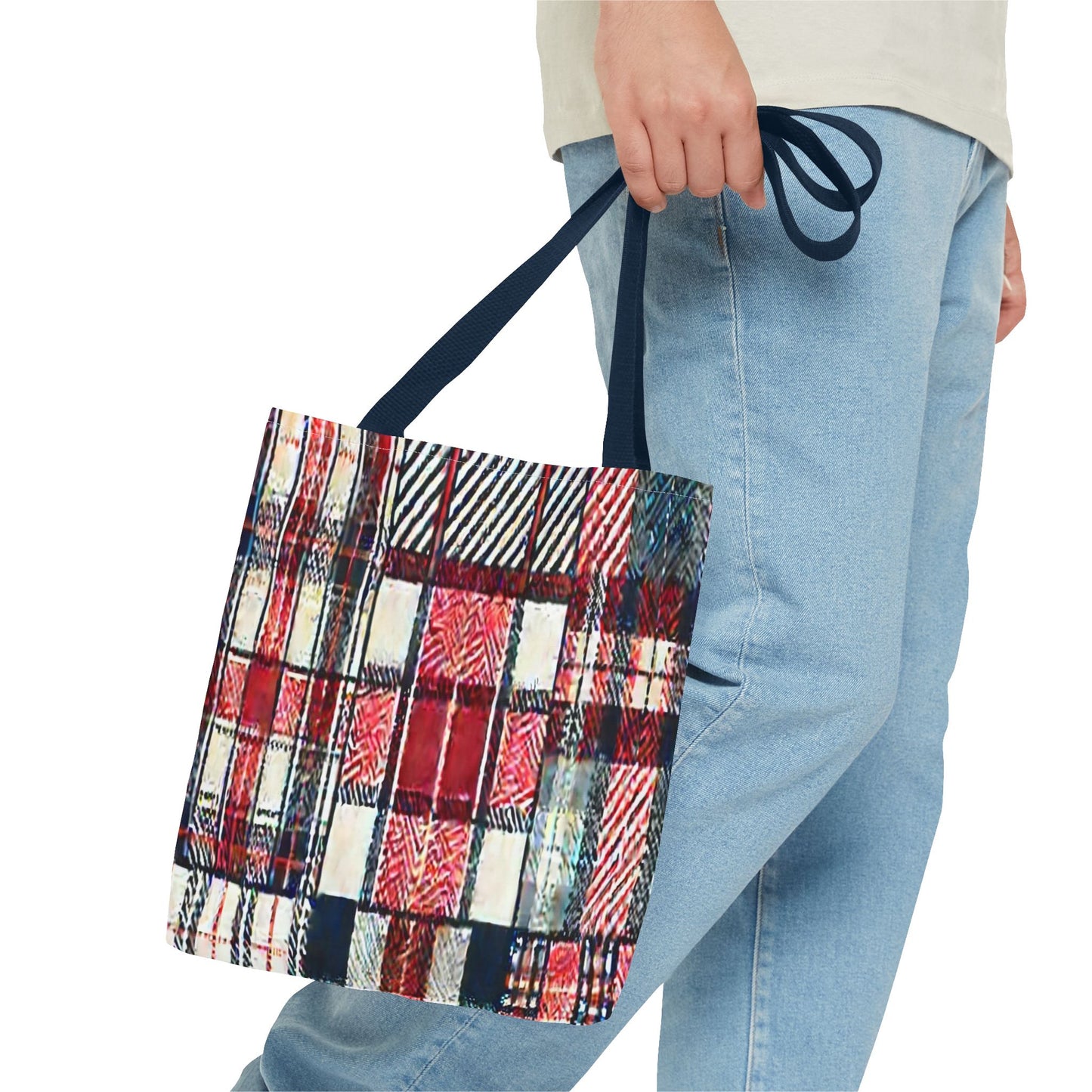 Cozy Plaid Tote Bag, Stylish Shopping Bag, Eco-Friendly Gift, Fall Accessory, Perfect for Everyday Use
