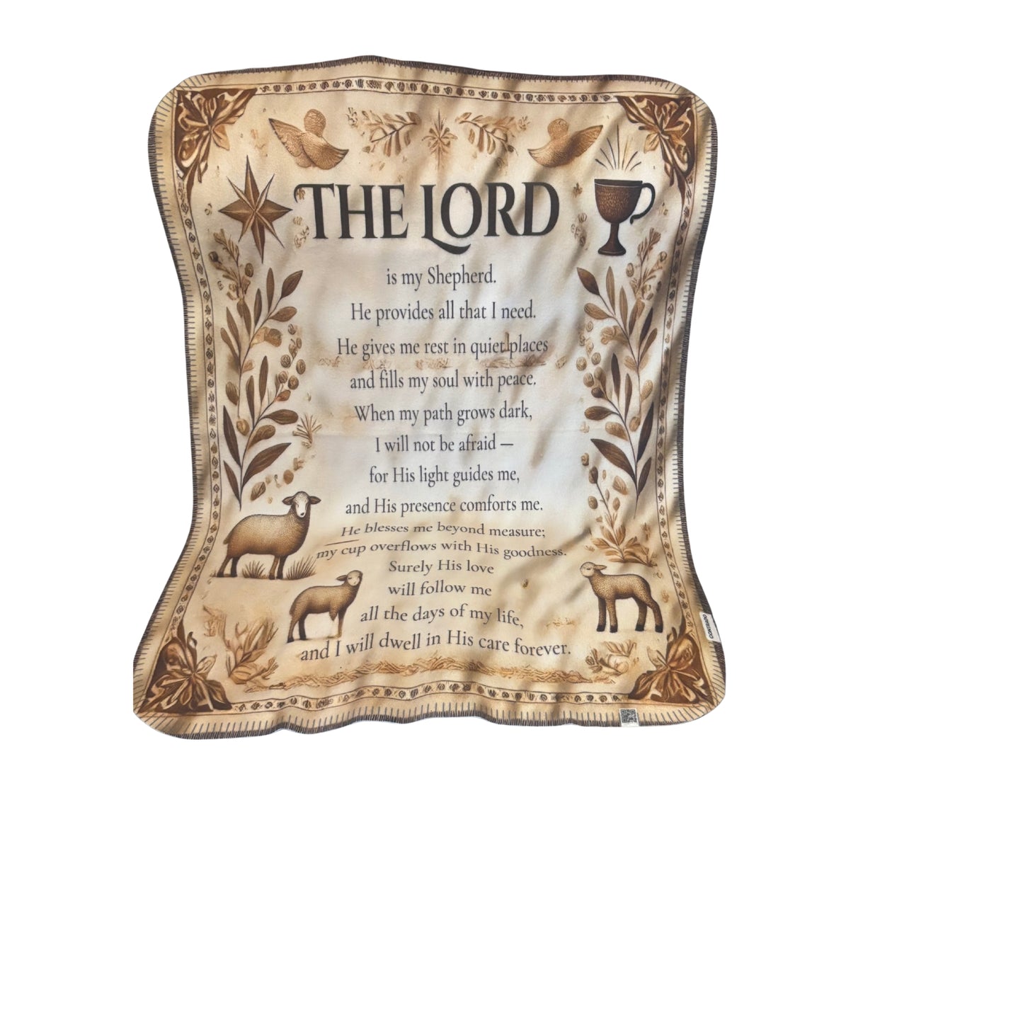 The Lord is my shepherd single layer blanket