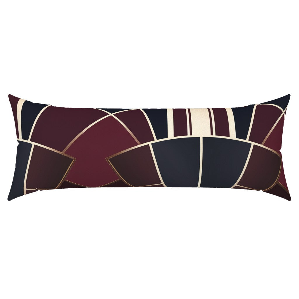Fabric in Gatsby Nights Art Deco Geometric Seamless Pattern throw pillow